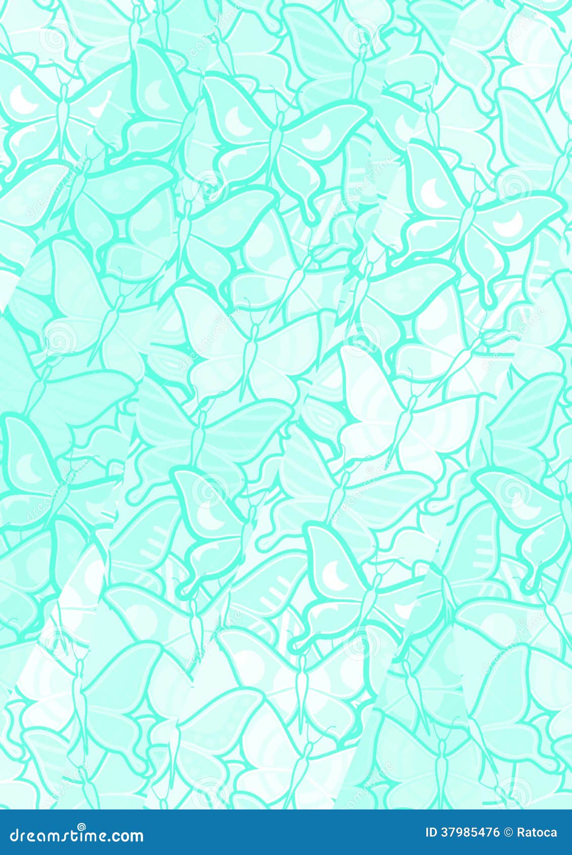 Creative Cyan Butterflies Wallpaper Stock Vector Illustration of