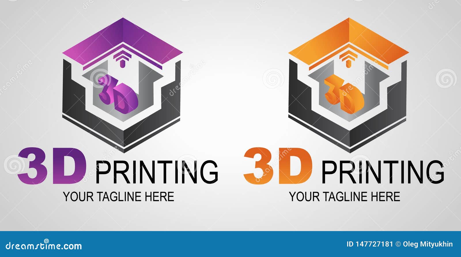 Creative 3d Print Logo Or Sign Icon Modern 3d Printer Printing