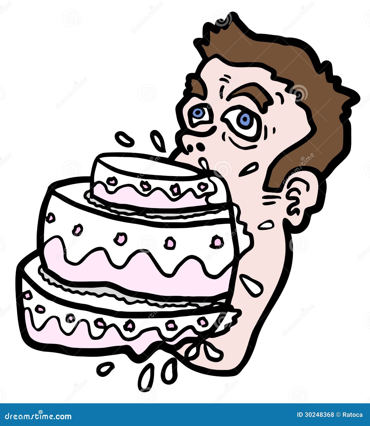Eat cake stock vector. Illustration of party, design 30248368