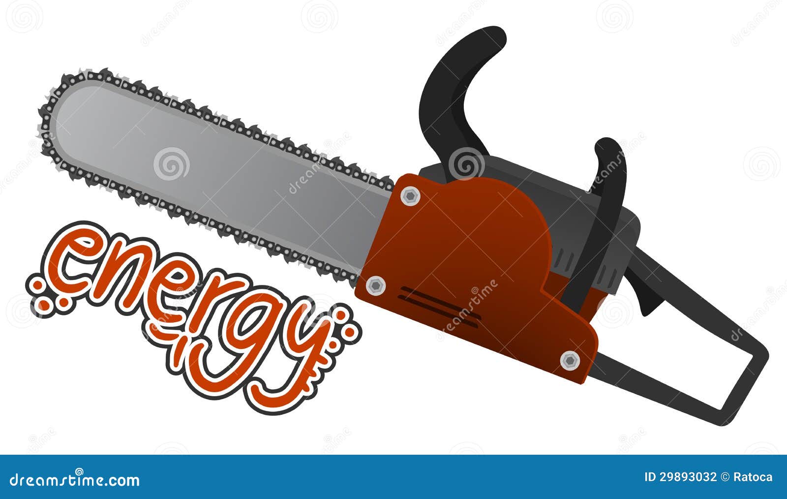 Energy chainsaw stock vector. Illustration of felling 29893032