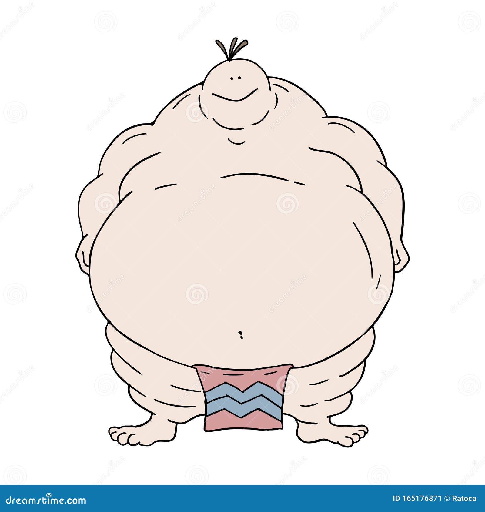 Fat man draw stock vector. Illustration of body, unhealthy - 165176871