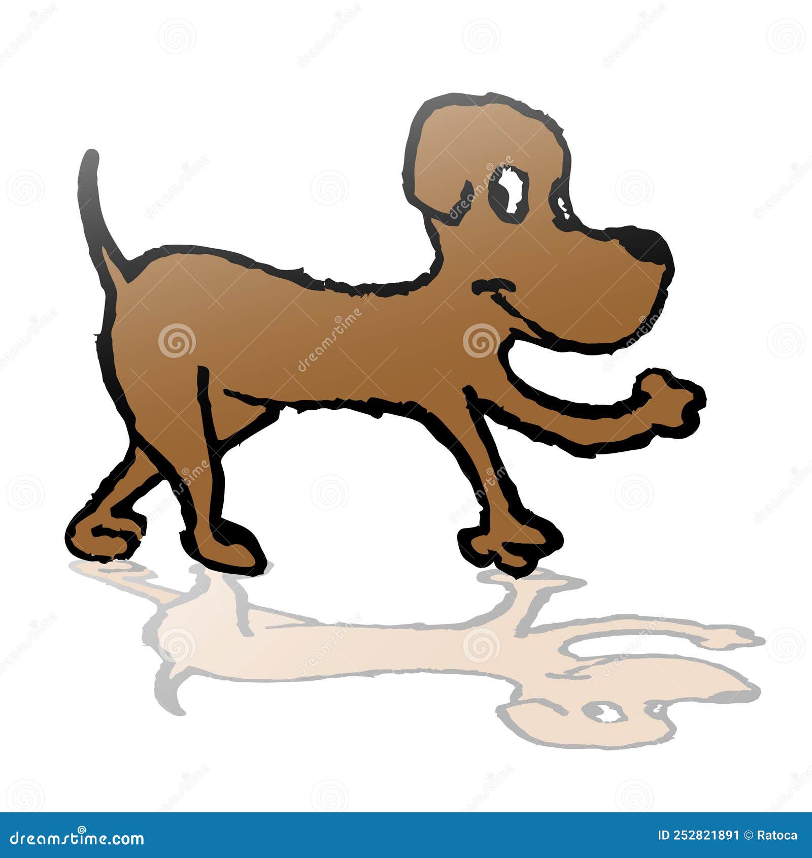 Funny dog draw stock vector. Illustration of draw, funny 252821891