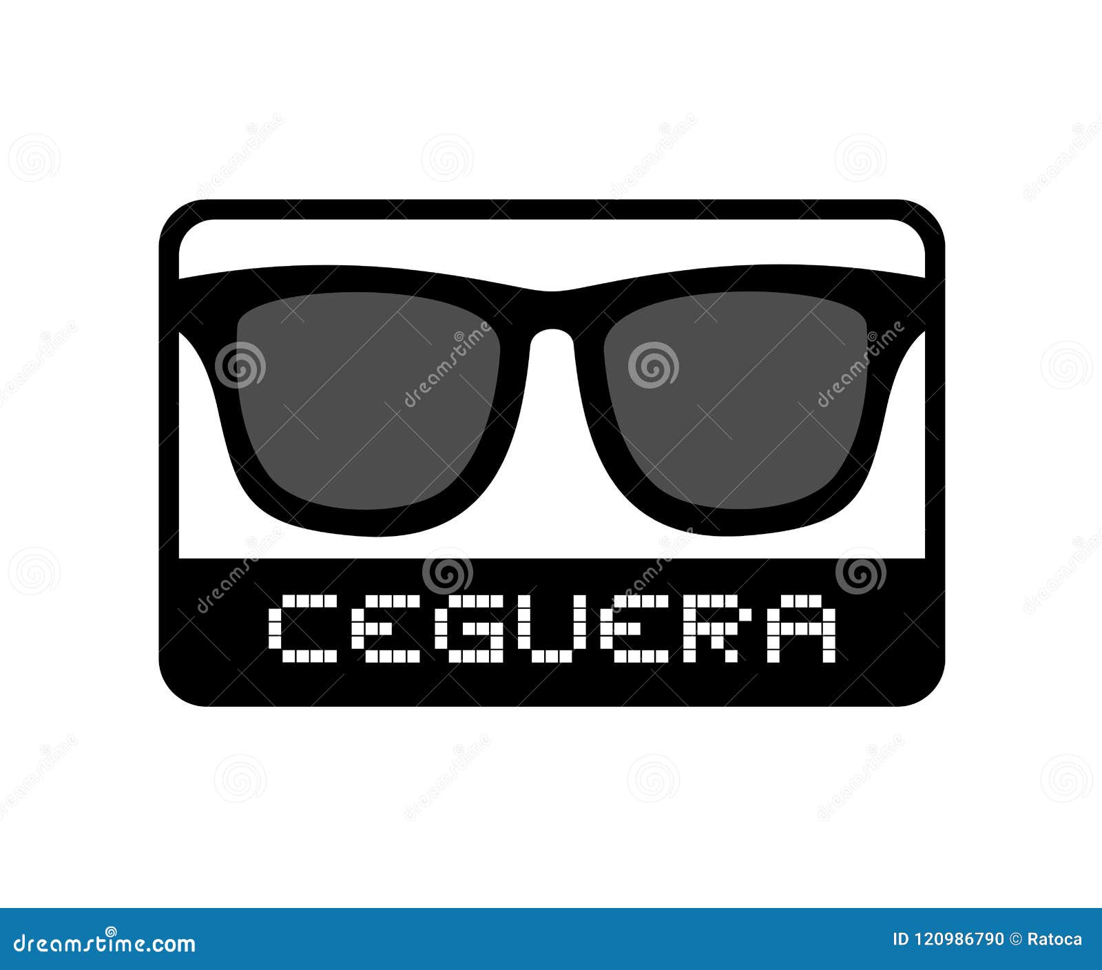 Glasses Blindness Icon in Spanish Stock Illustration Illustration of
