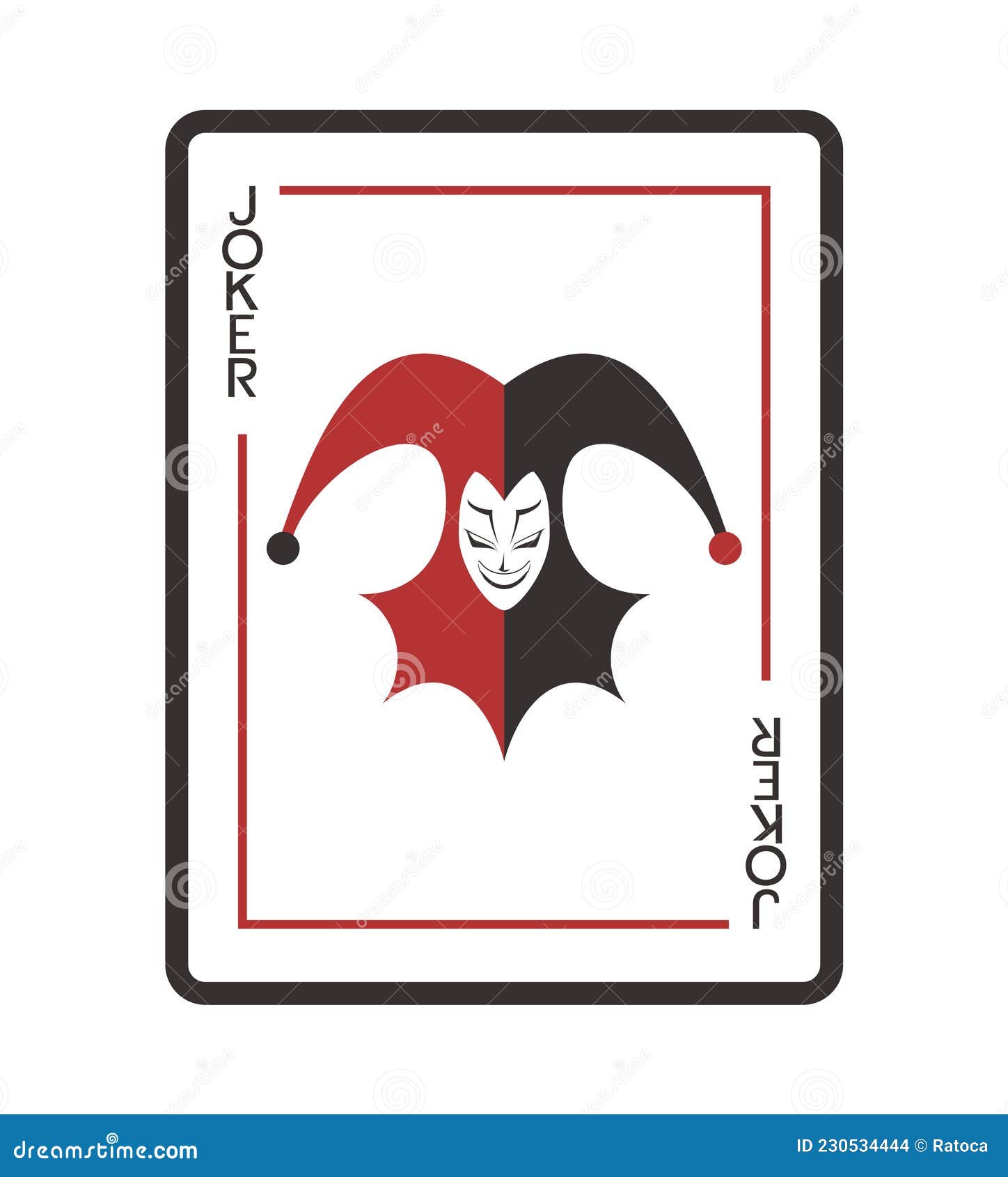 Creative Design of Joker Card Stock Vector Illustration of