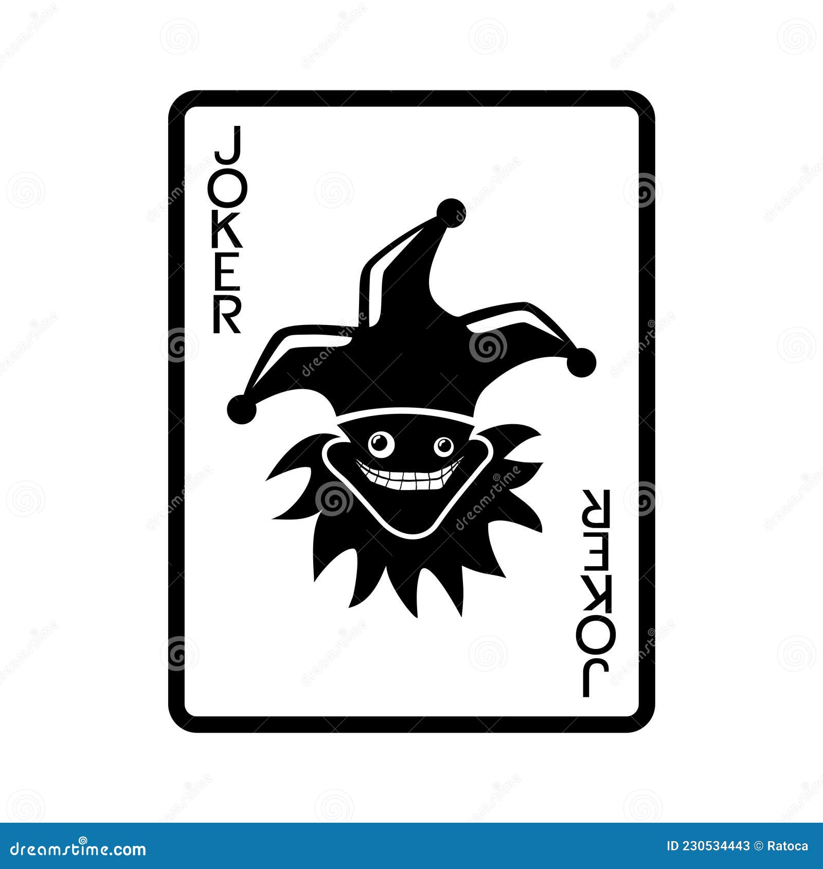 Creative Design of Joker Card Stock Vector - Illustration of In Joker Card Template