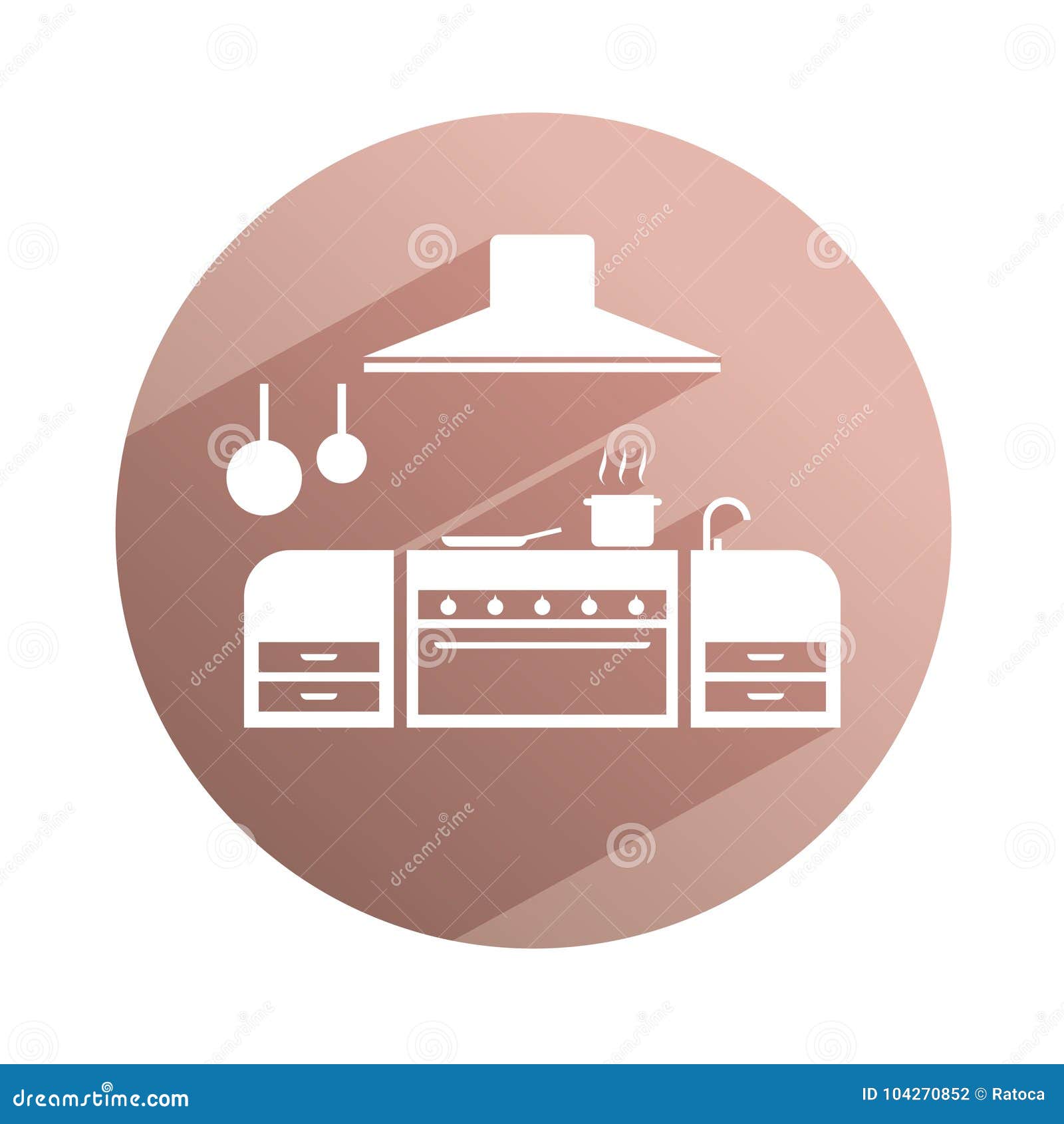 Kitchen icon stock vector. Illustration of home, drawing 104270852