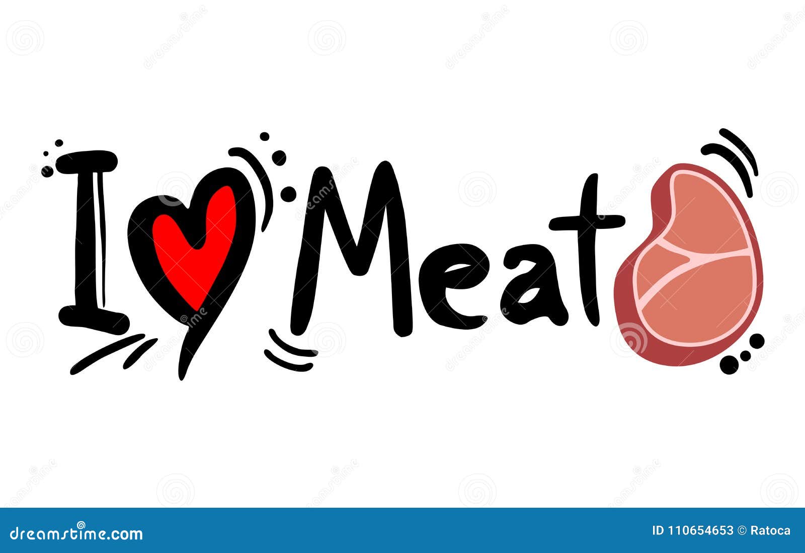 Love meat message stock vector. Illustration of advise 110654653