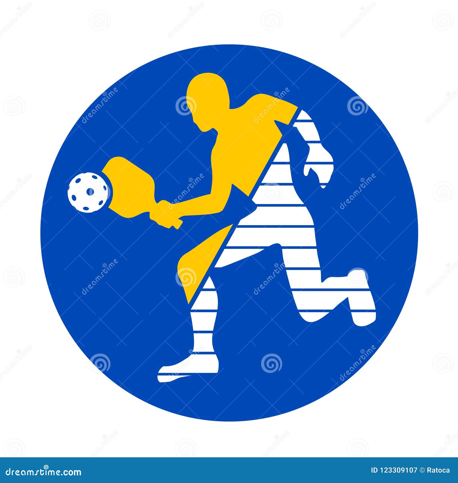 Pickleball sport symbol stock vector. Illustration of handle - 123309107