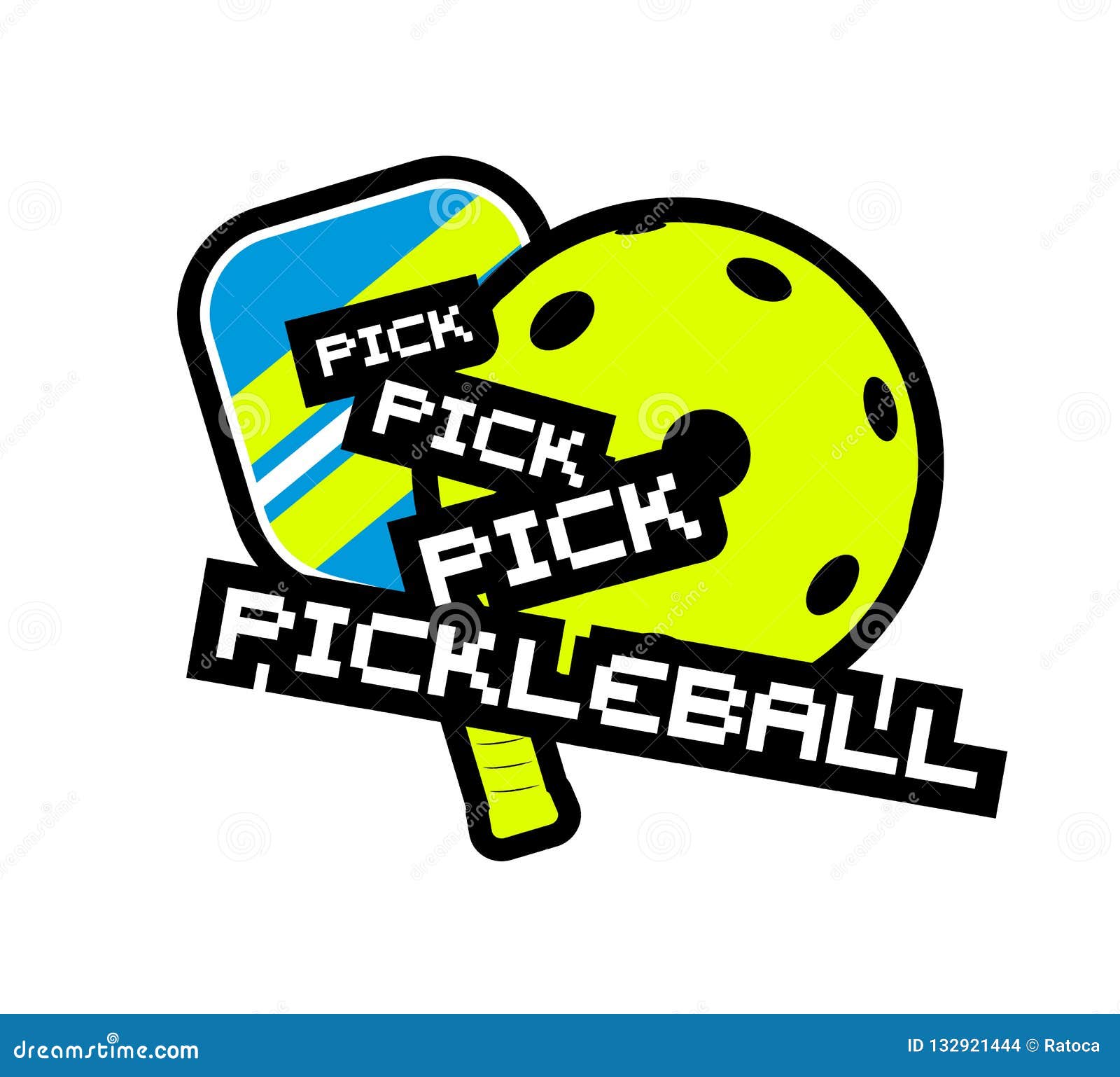 Pickleball symbol design stock vector. Illustration of pickleball