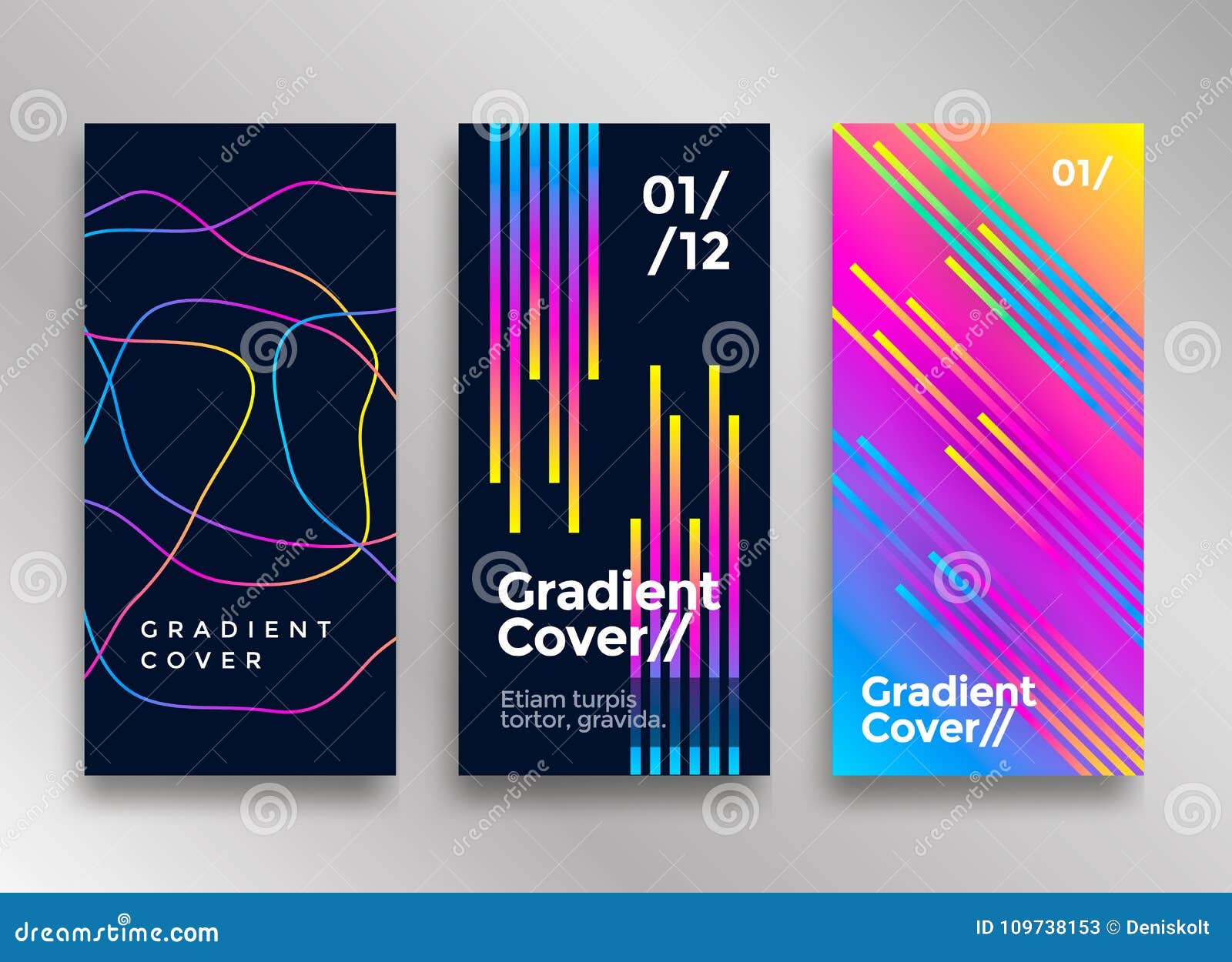 Creative Design Poster with Vibrant Gradients Stock Vector - Illustration  of gradient, effect: 109738153