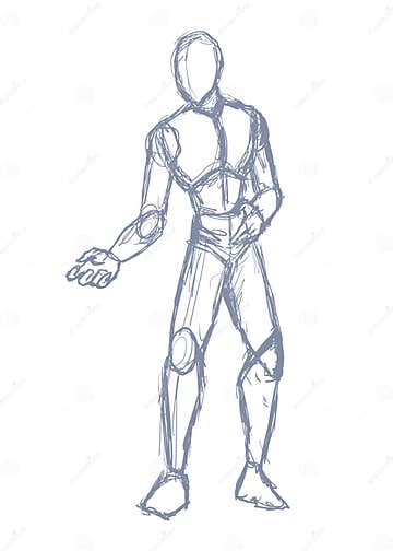 Sketch Pose Reference Body Man Draw Stock Vector Illustration Of Sketch Pose Reference Body Man Draw Stock Vector Illustration Of