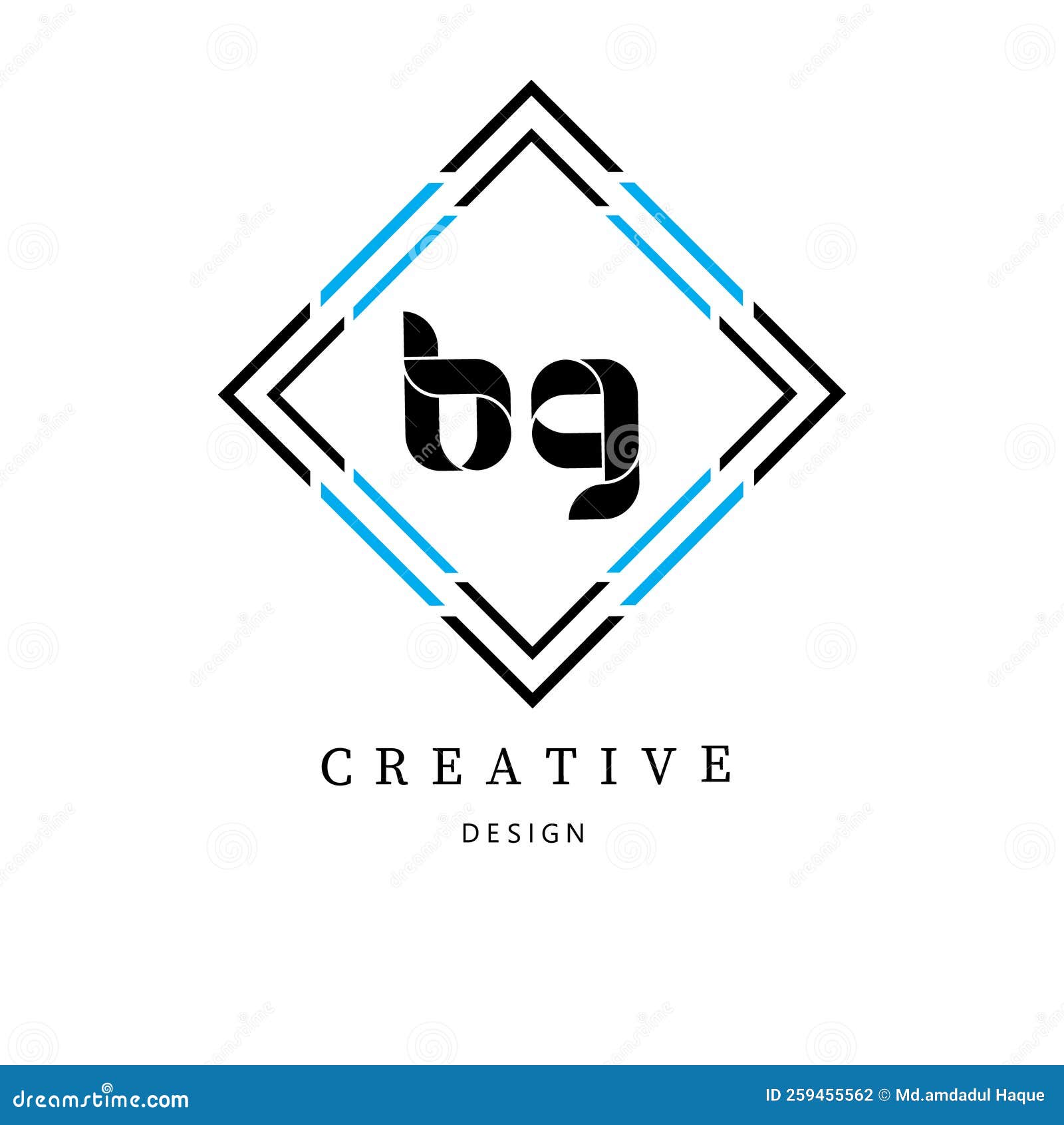 bg letter with rectangle   on white back ground