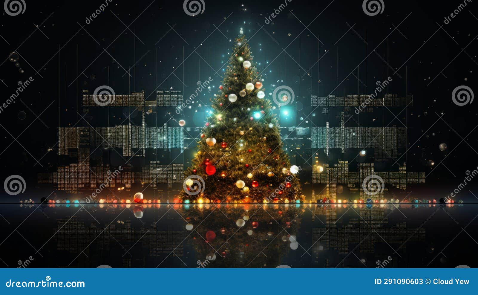 Creative Digital Design Transforming Christmas Stock Illustration - Illustration of snowflake 