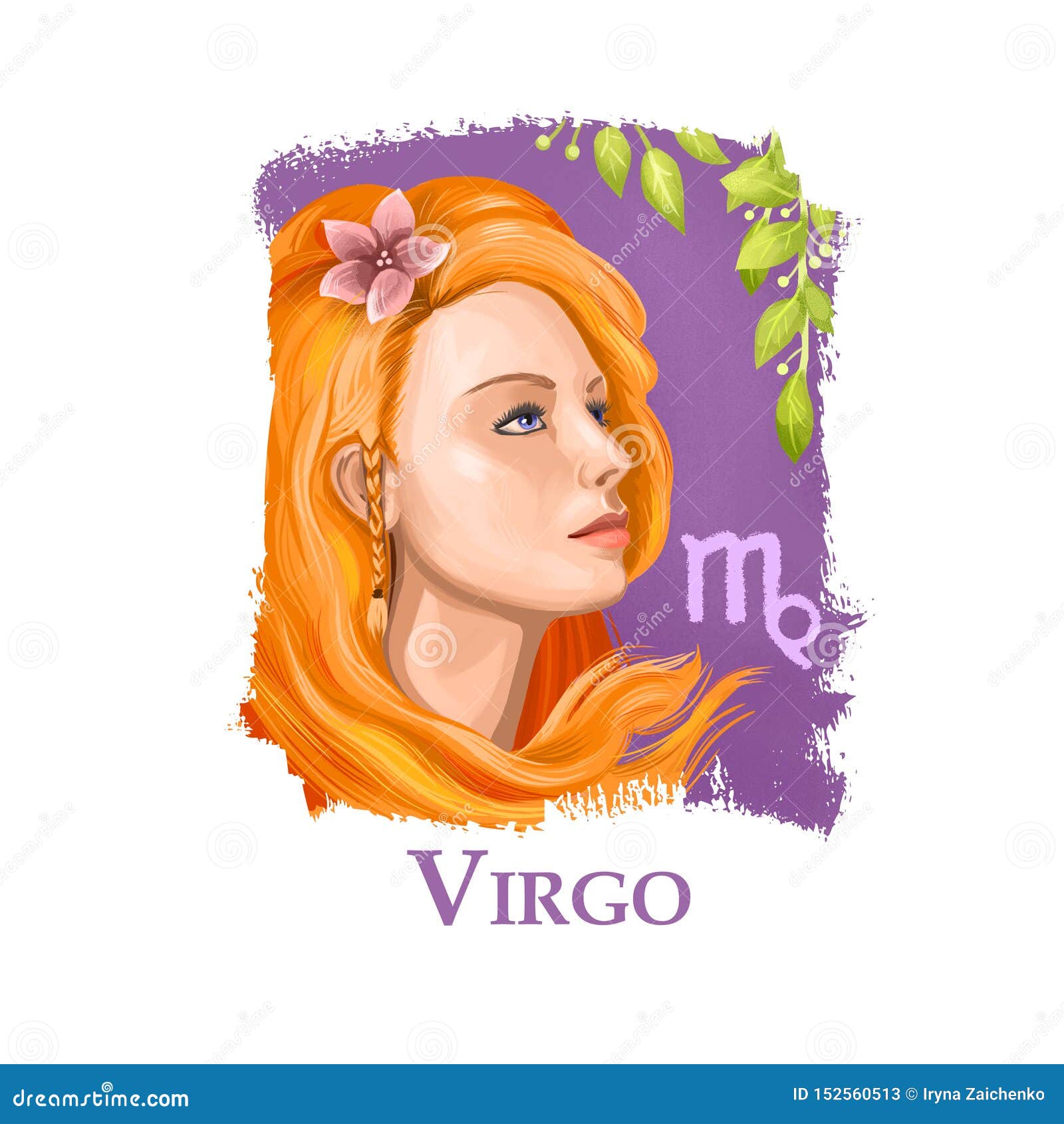 creative digital  of astrological sign virgo. sixth of twelve signs in zodiac. horoscope earth . logo