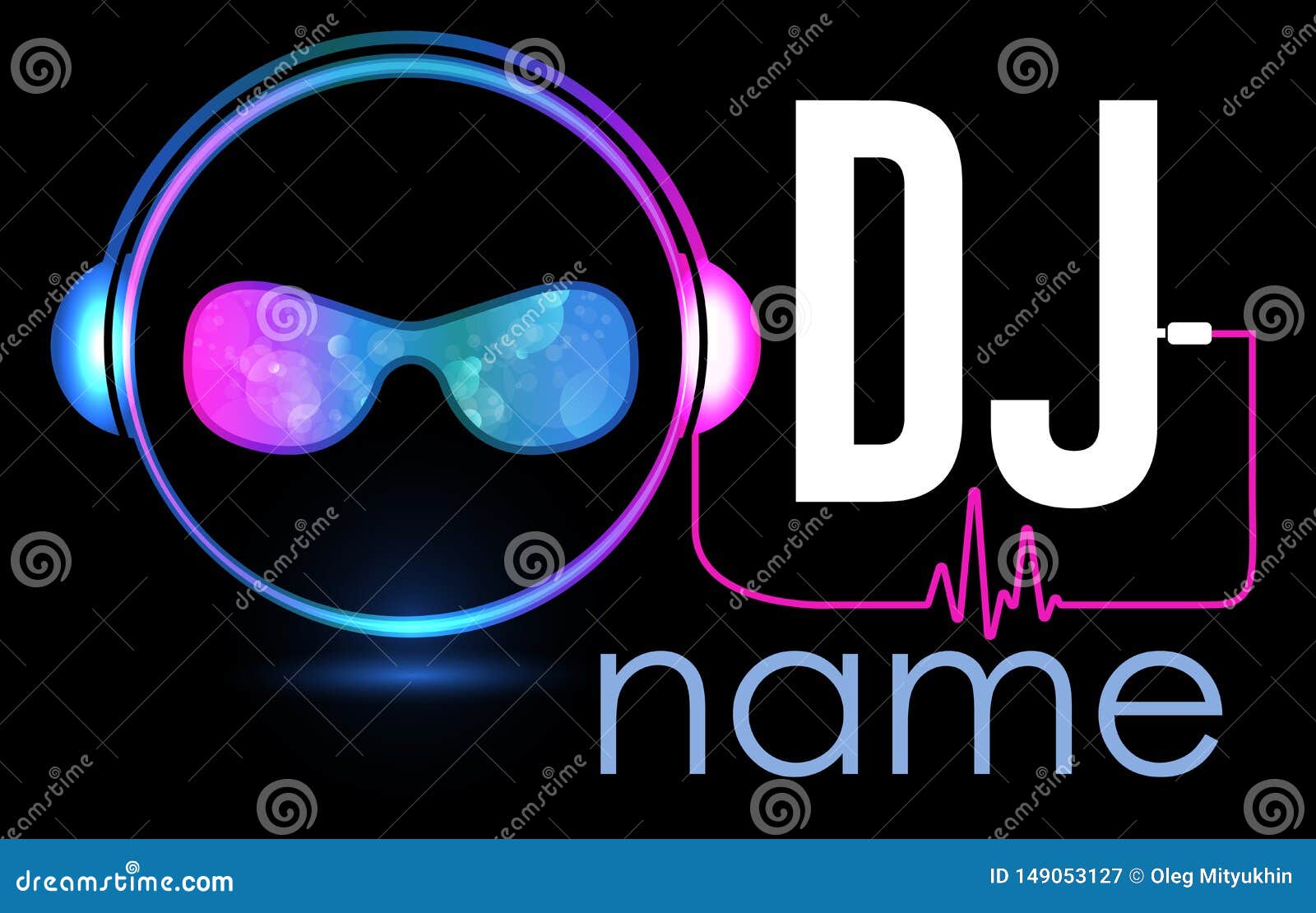 Dj Logo Design. Creative Vector Logo Design with Headphones and DJ with ...