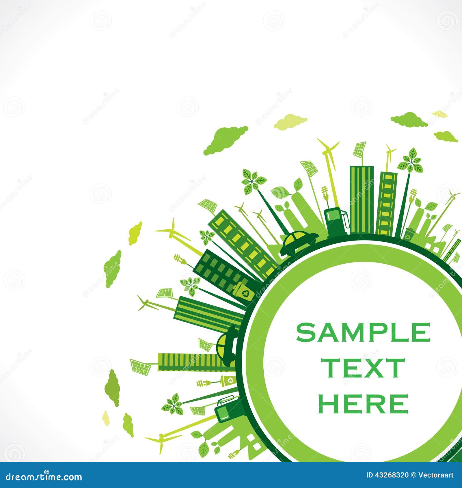 Creative Eco-friendly City Design Vector Stock Vector - Illustration of  green, home: 43268320