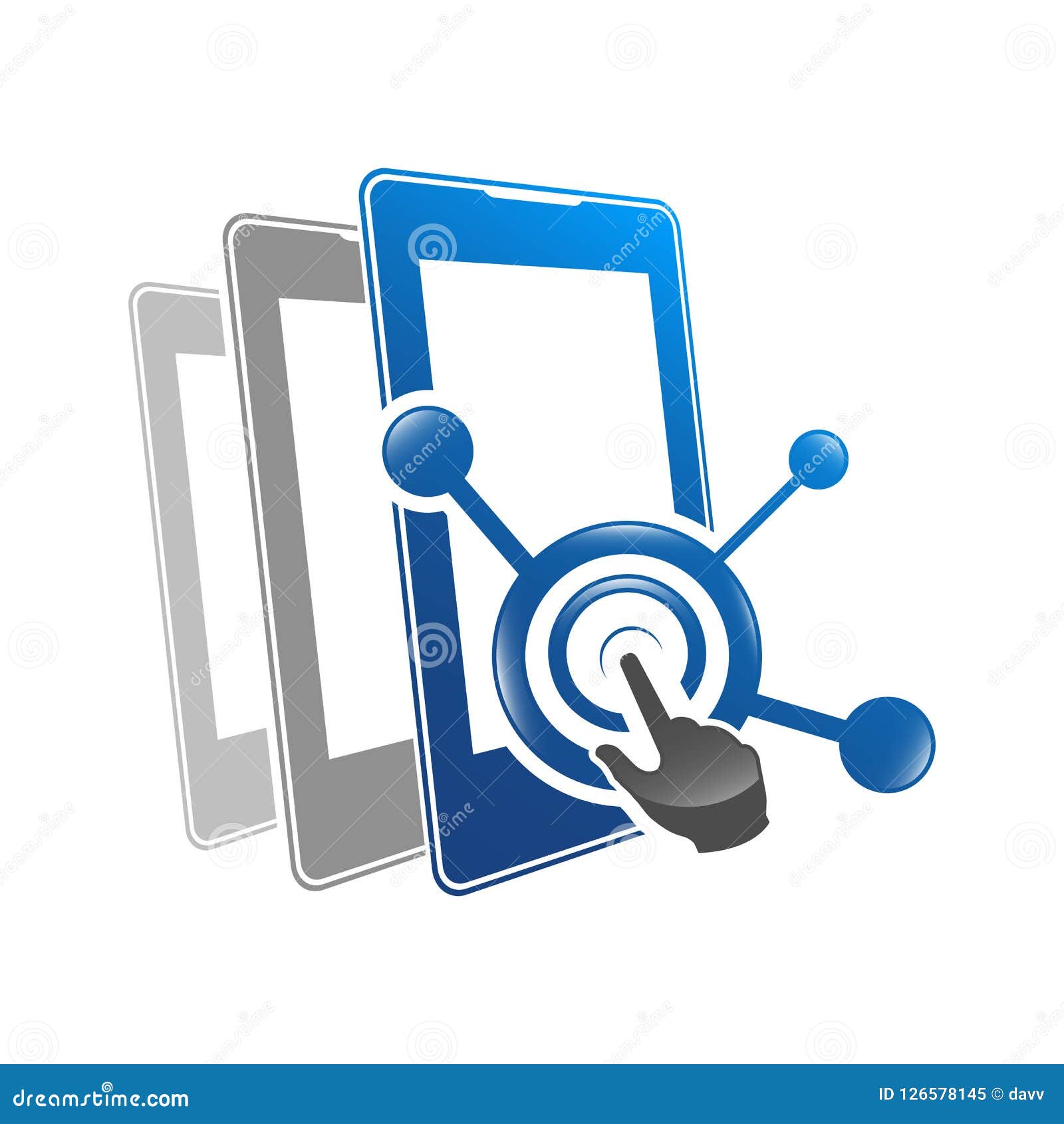 Creative Electronic Circuits Logo Vector Illustration Design Stock