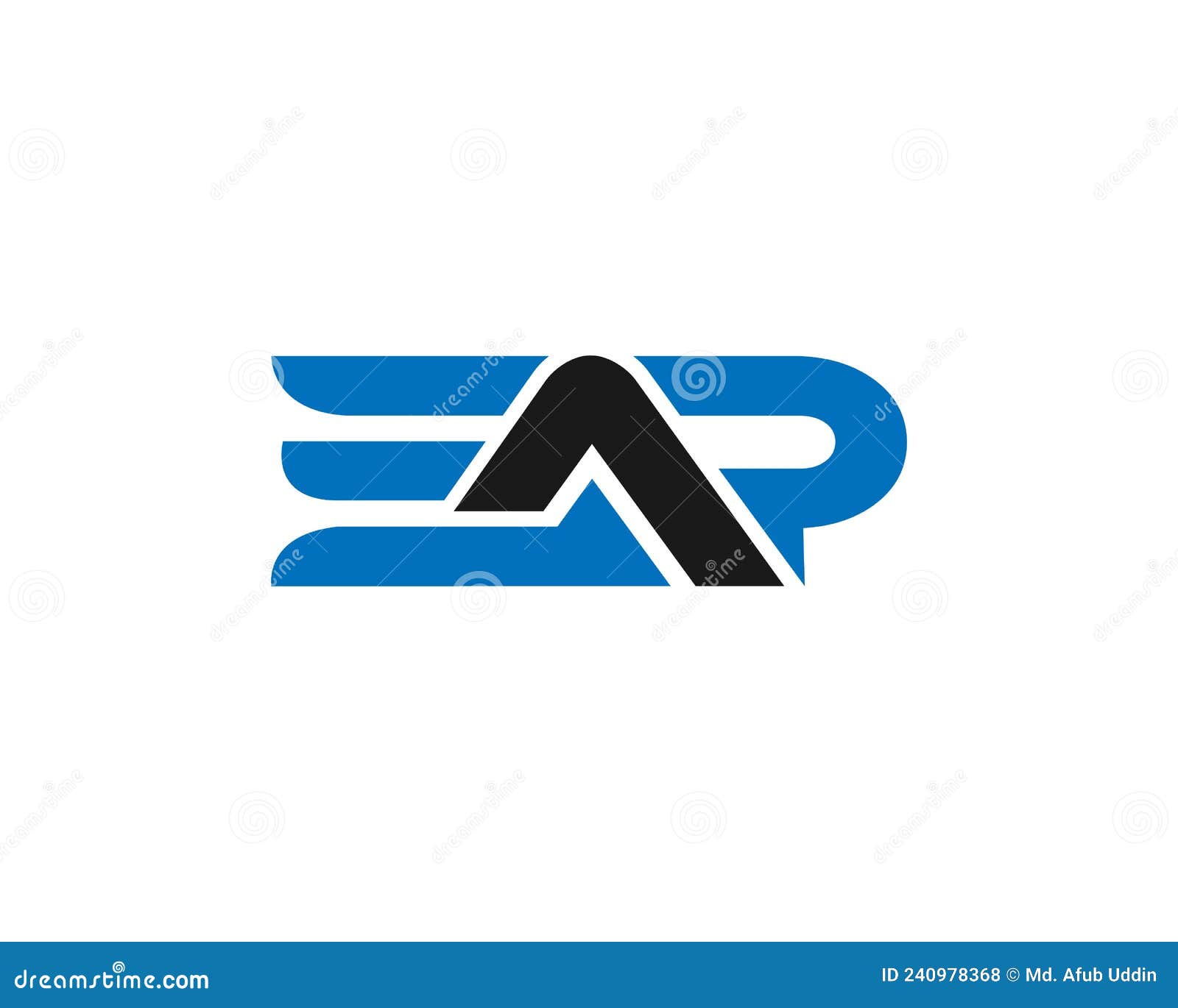 Creative Elegant Monogram EAP Logo Design Icon Premium Vector Stock