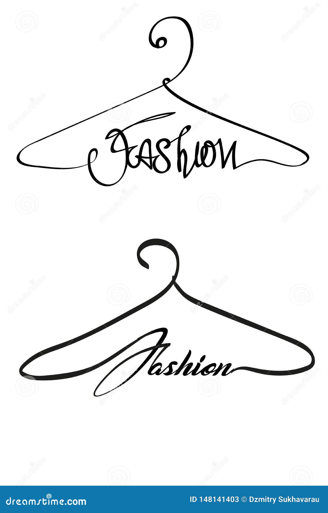 Creative Fashion Style Logo Design. Vector Sign with Lettering and ...