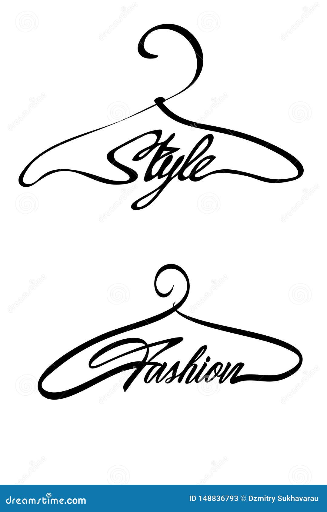 Creative Fashion Style Logo Design. Vector Sign with Lettering and ...