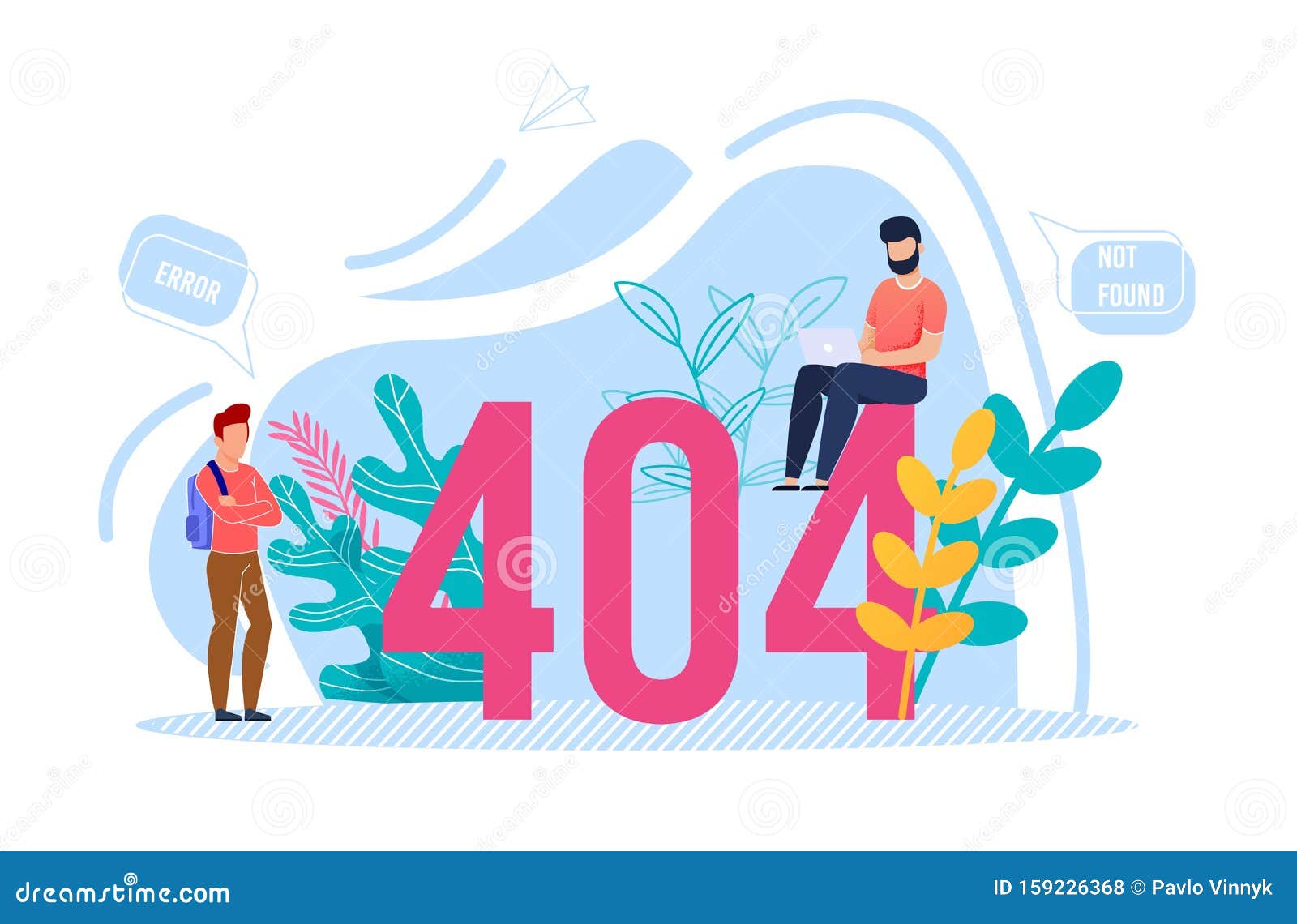 requested page not found 404 error flat poster