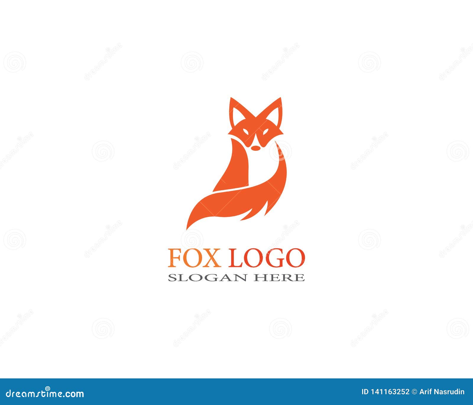 creative fox logo template  