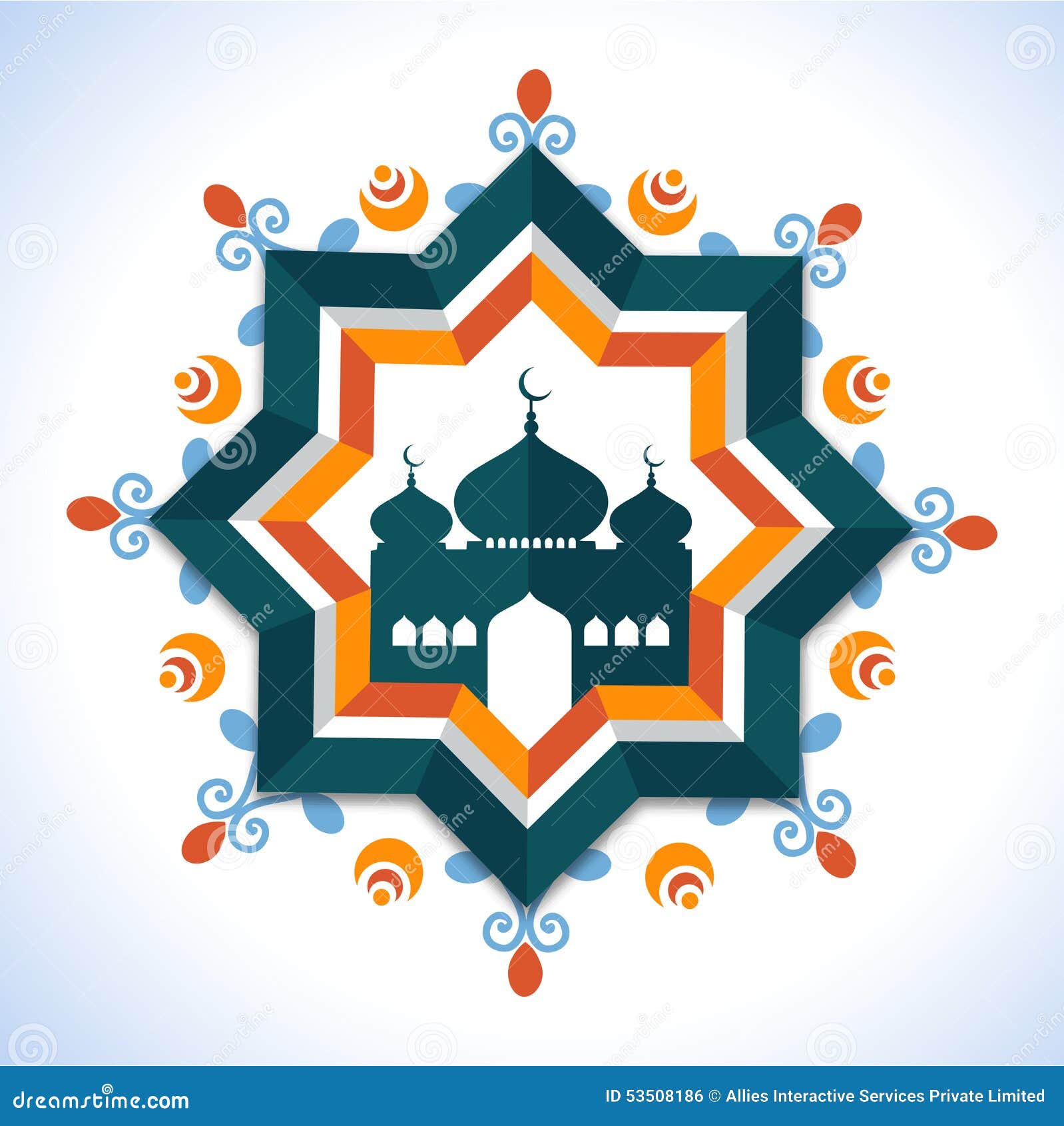 Creative Frame With Mosque For Ramadan Kareem Celebration 
