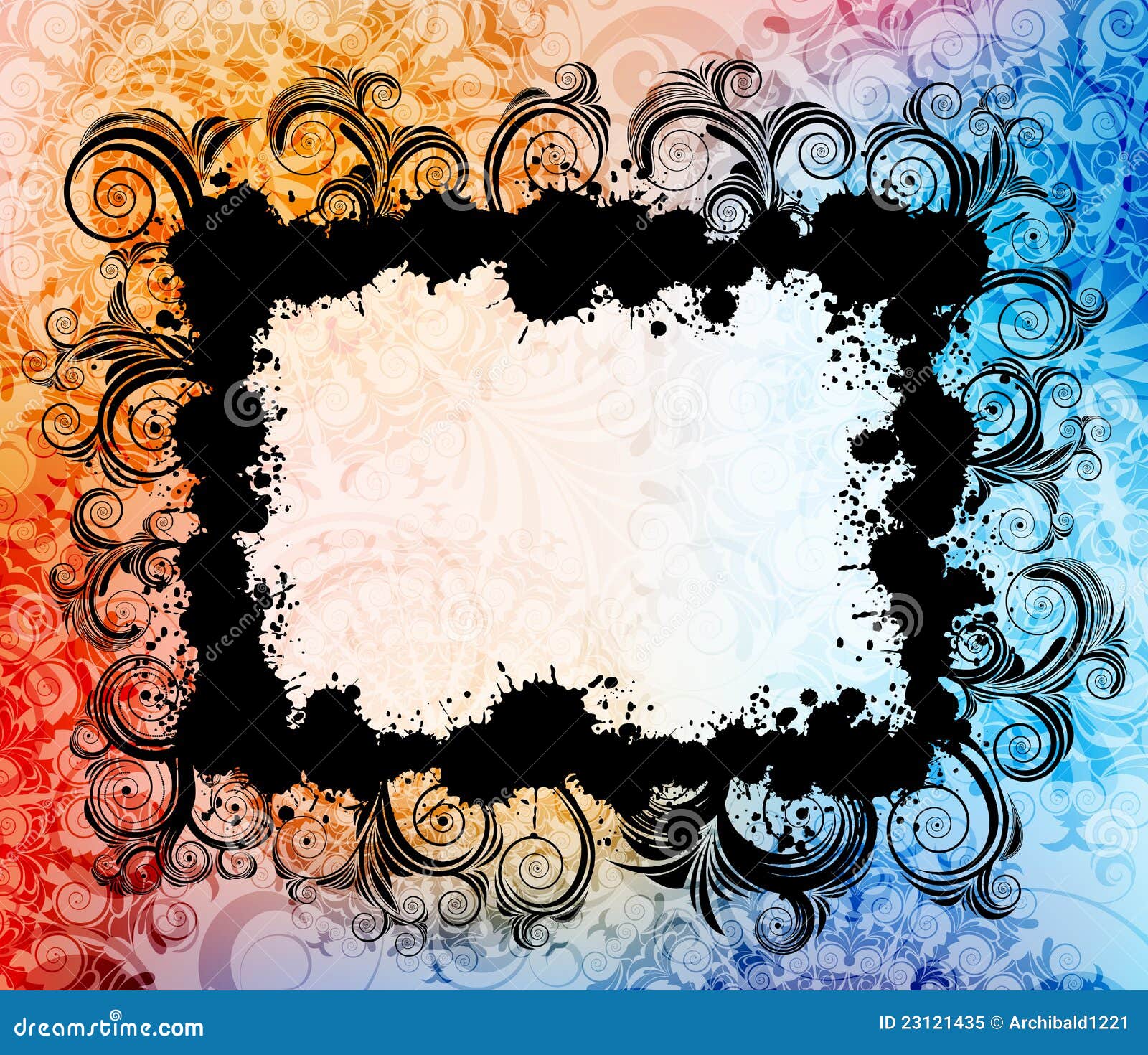 Creative frames stock vector. Image of silhouette, banner 23121435