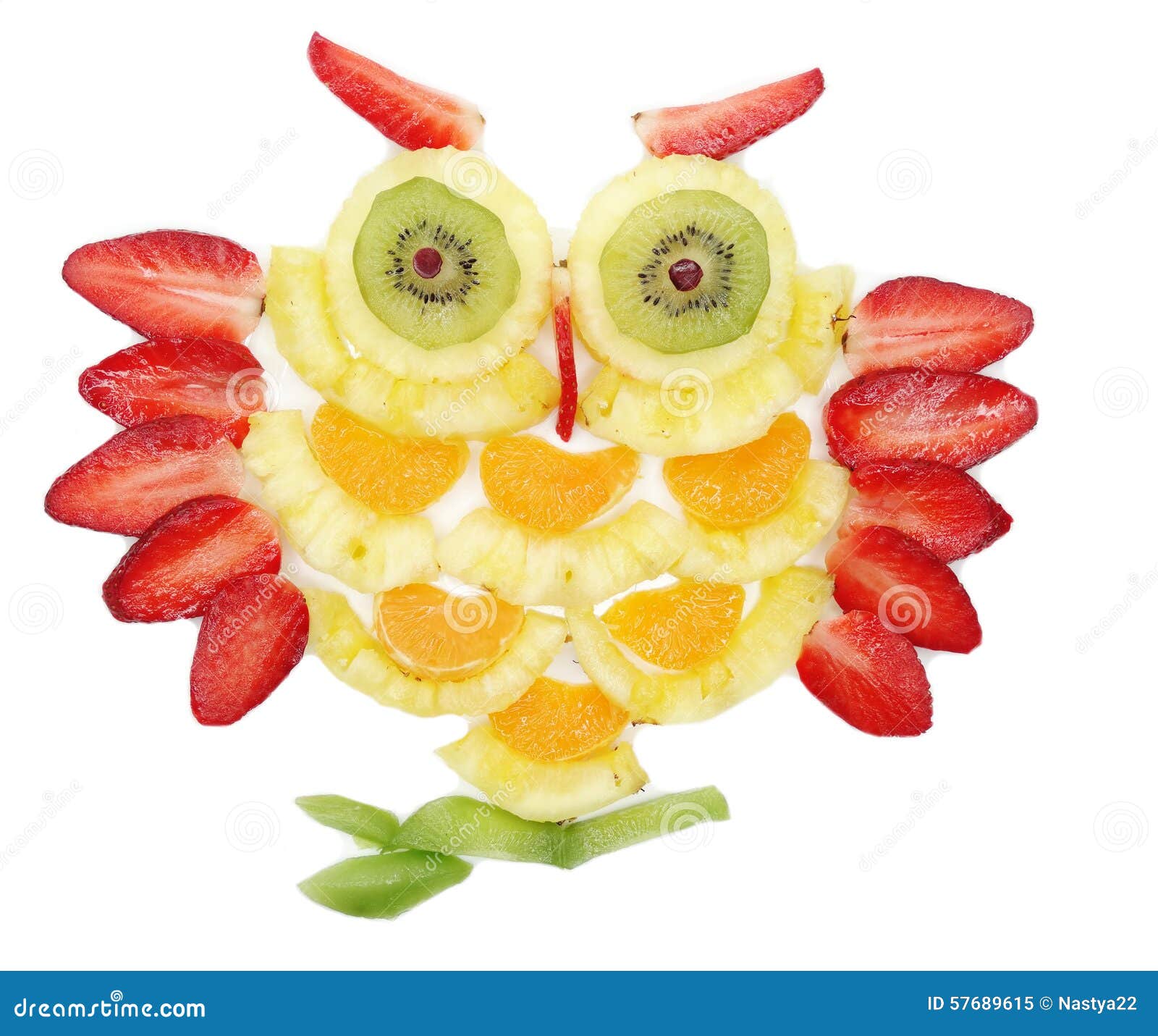 Creative Fruit Child Dessert Owl Bird Form Stock Image Image of snack, chilhood 57689615