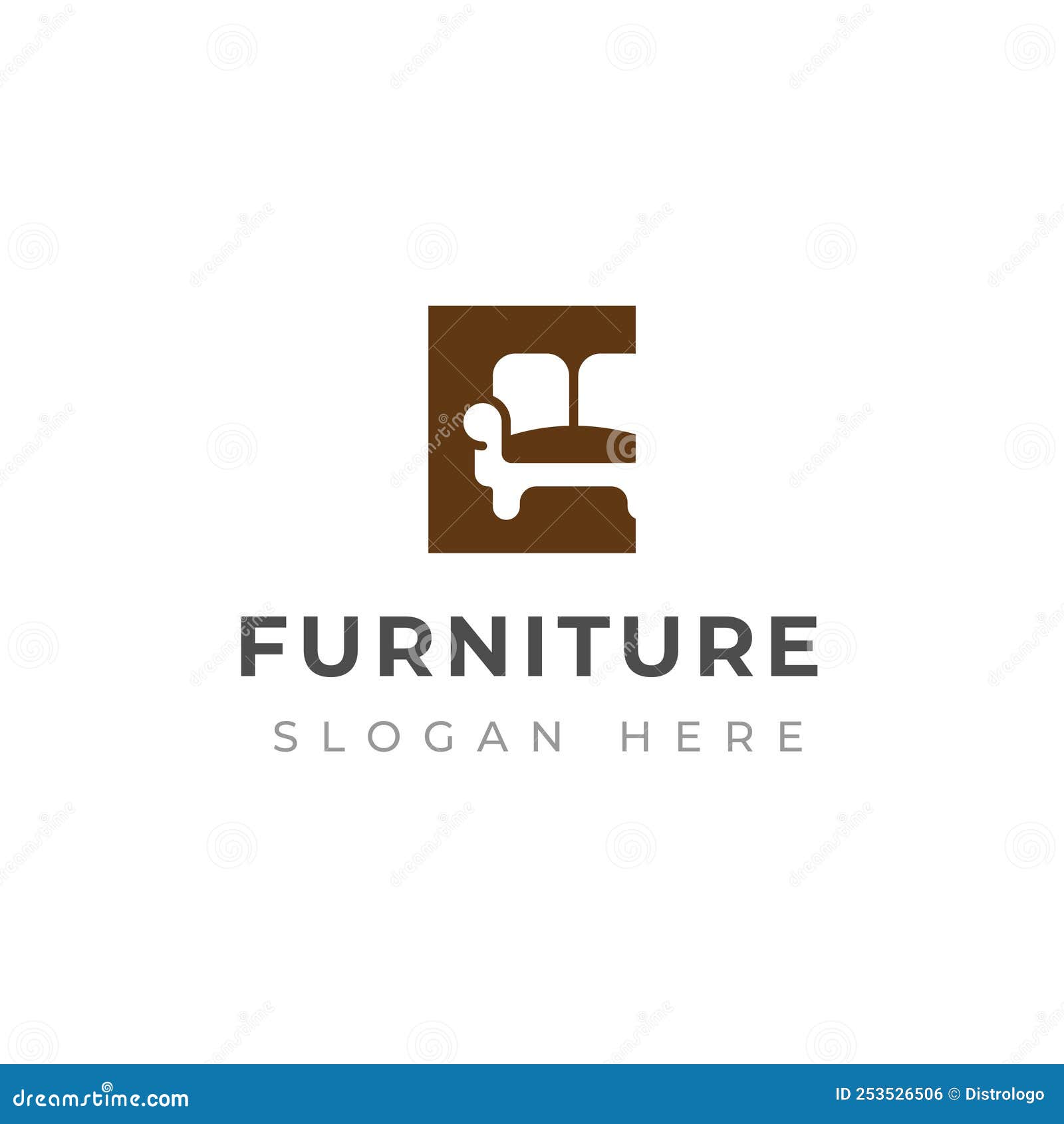 Creative Furniture Logo Design Template. Sofa Logo Design. Stock Vector