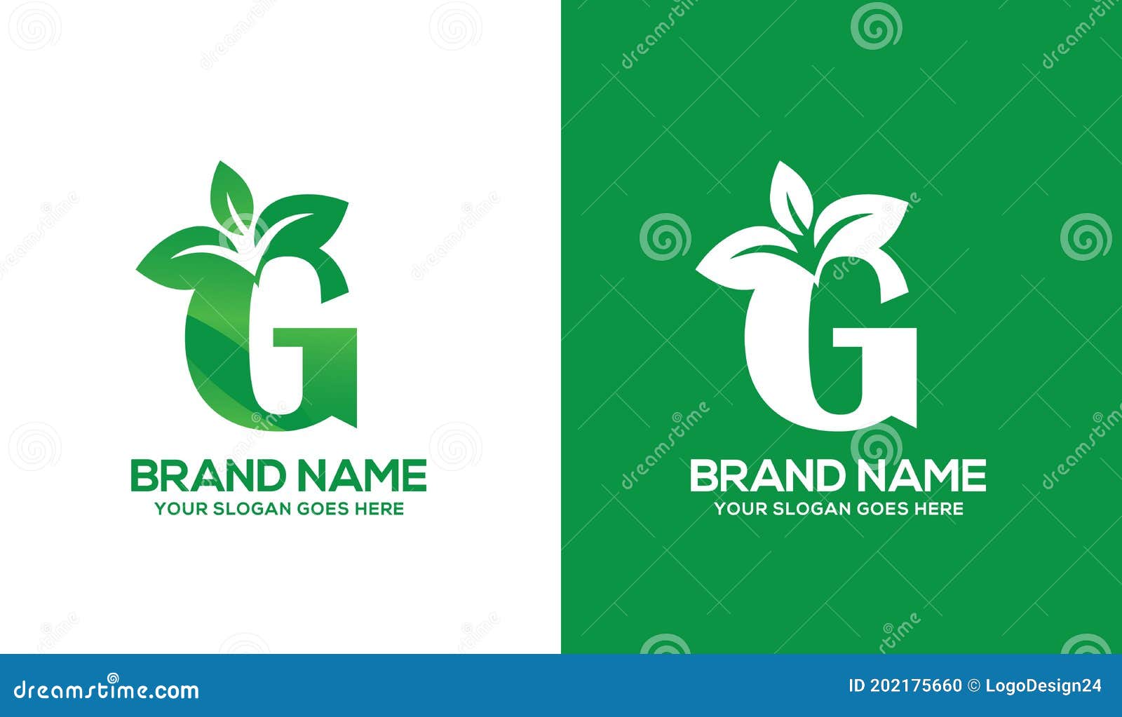 Creative G Alphabet Nature Logo Design Concept Stock Vector Illustration Of Creativef Font