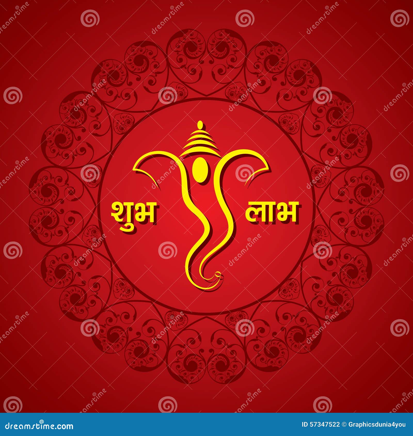 Creative Ganesh Chaturthi Festival Greeting Card Background Stock ...
