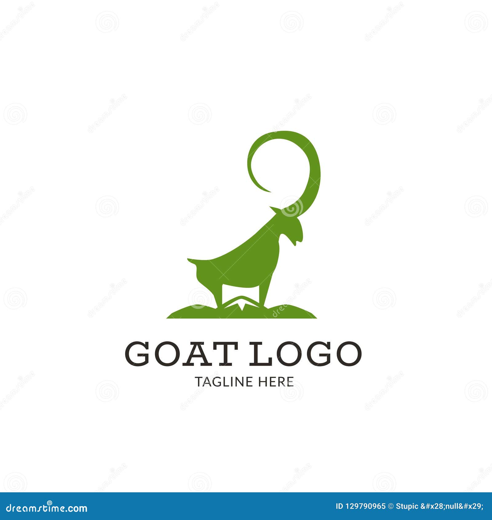 Creative Goat Logo Design Vector Art Logo Stock Illustration