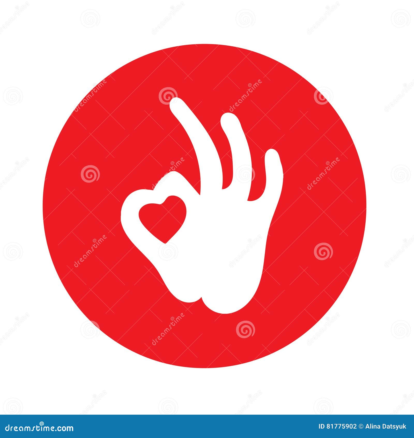 Creative Hand and Heart Shape Abstract Logo Design.Hand Ok Symbol Icon ...