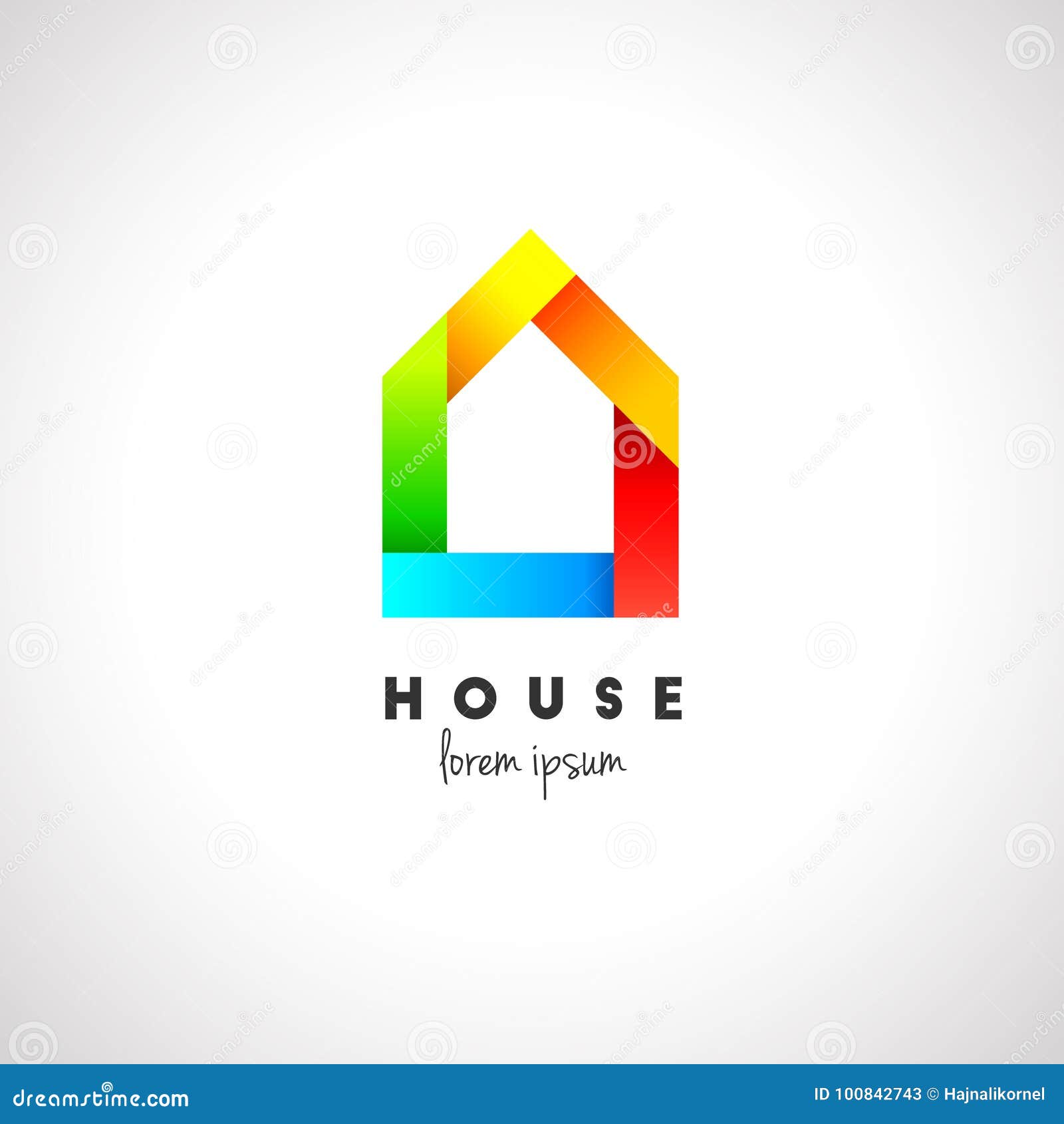 Creative house logo design stock vector. Illustration of color ...