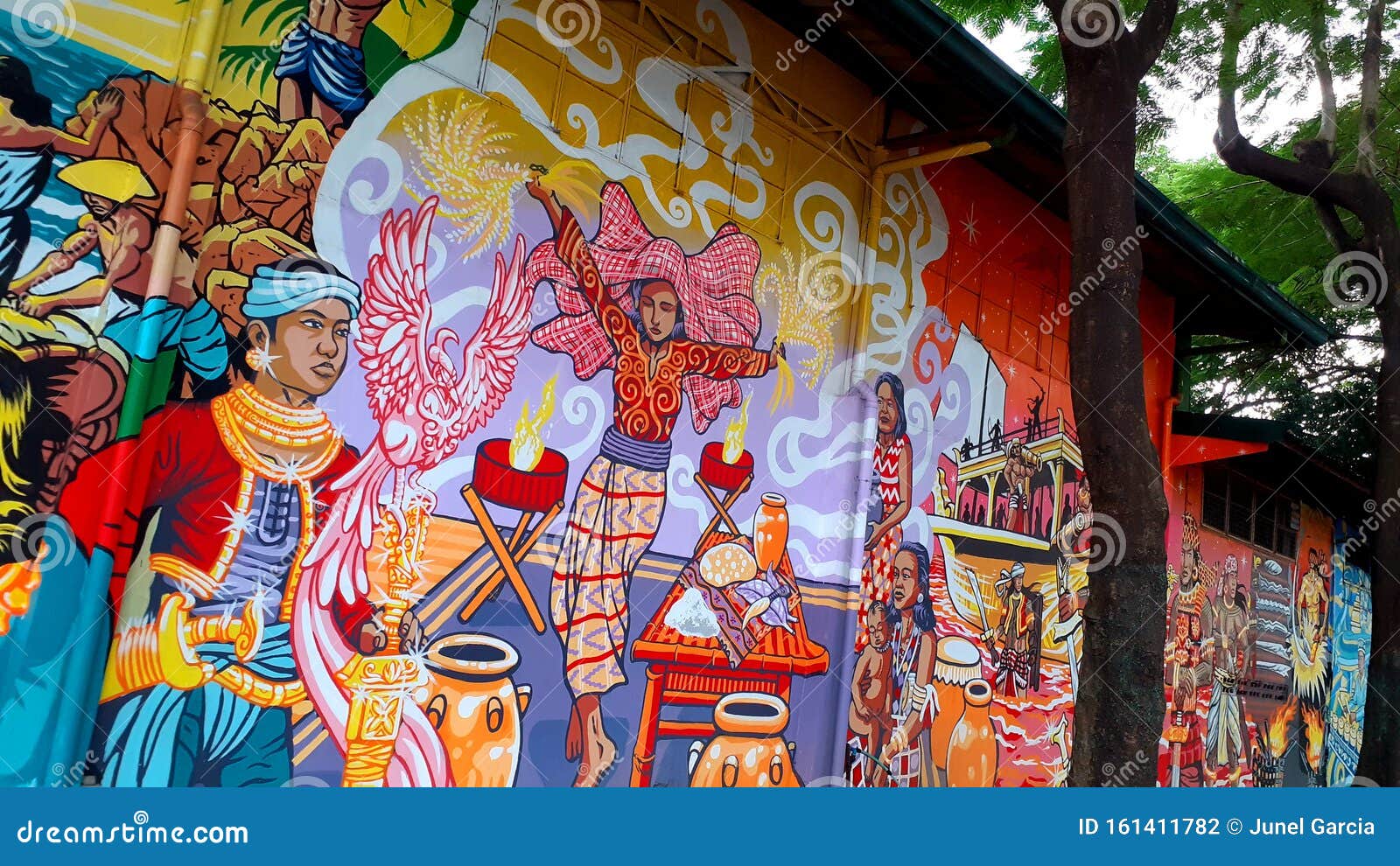 Creative Wall Arts and Painting of a House. Editorial Photography