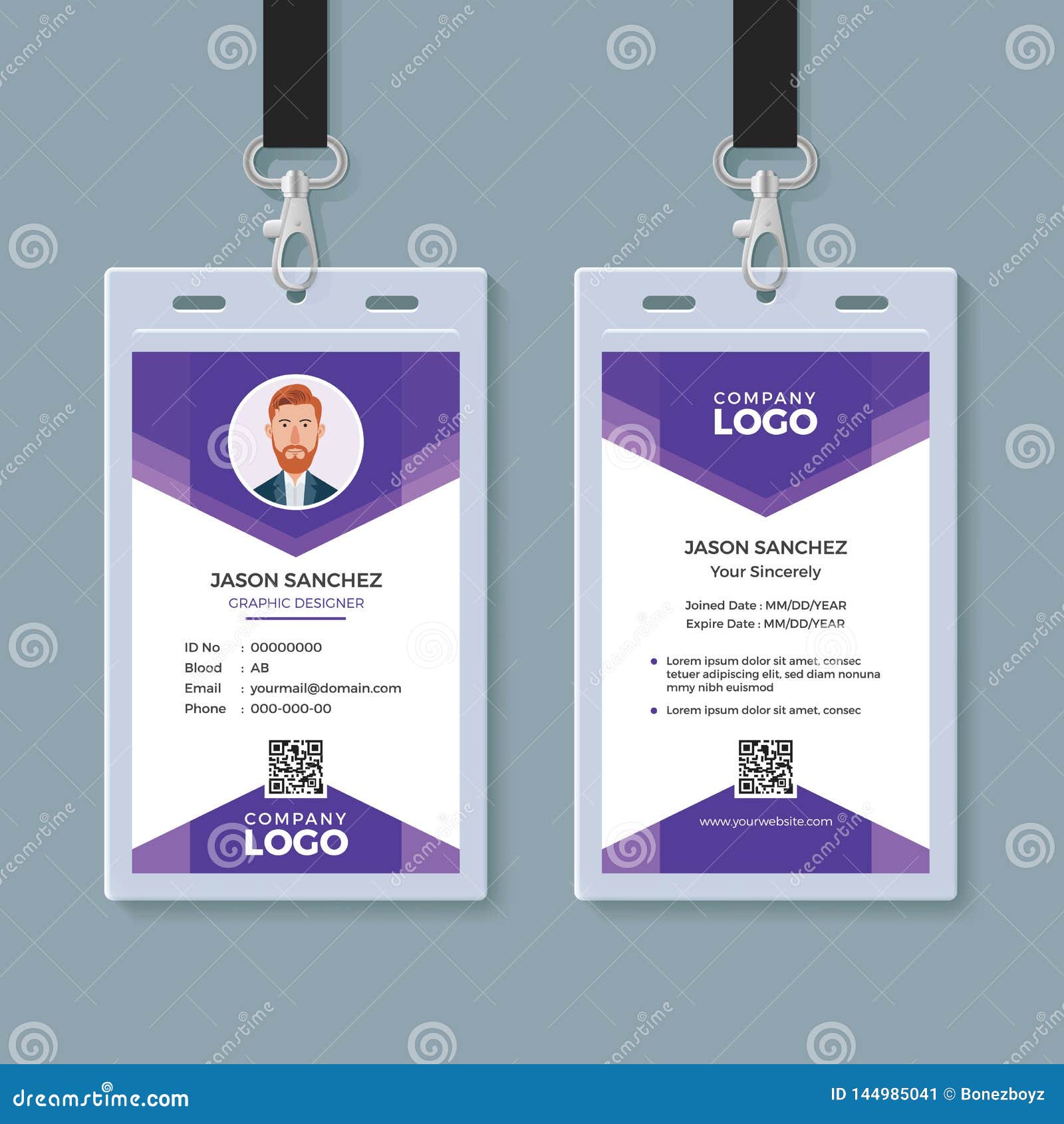 Creative ID Card Template stock vector. Illustration of company Within Sample Of Id Card Template
