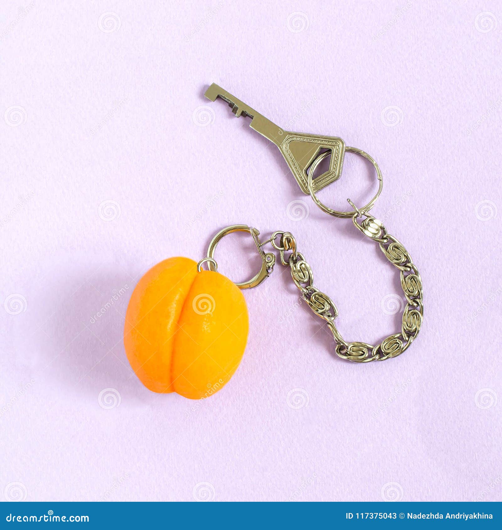 Creative Idea Cherry As Keychain with Key Stock Image Image of holder, bright 117375043