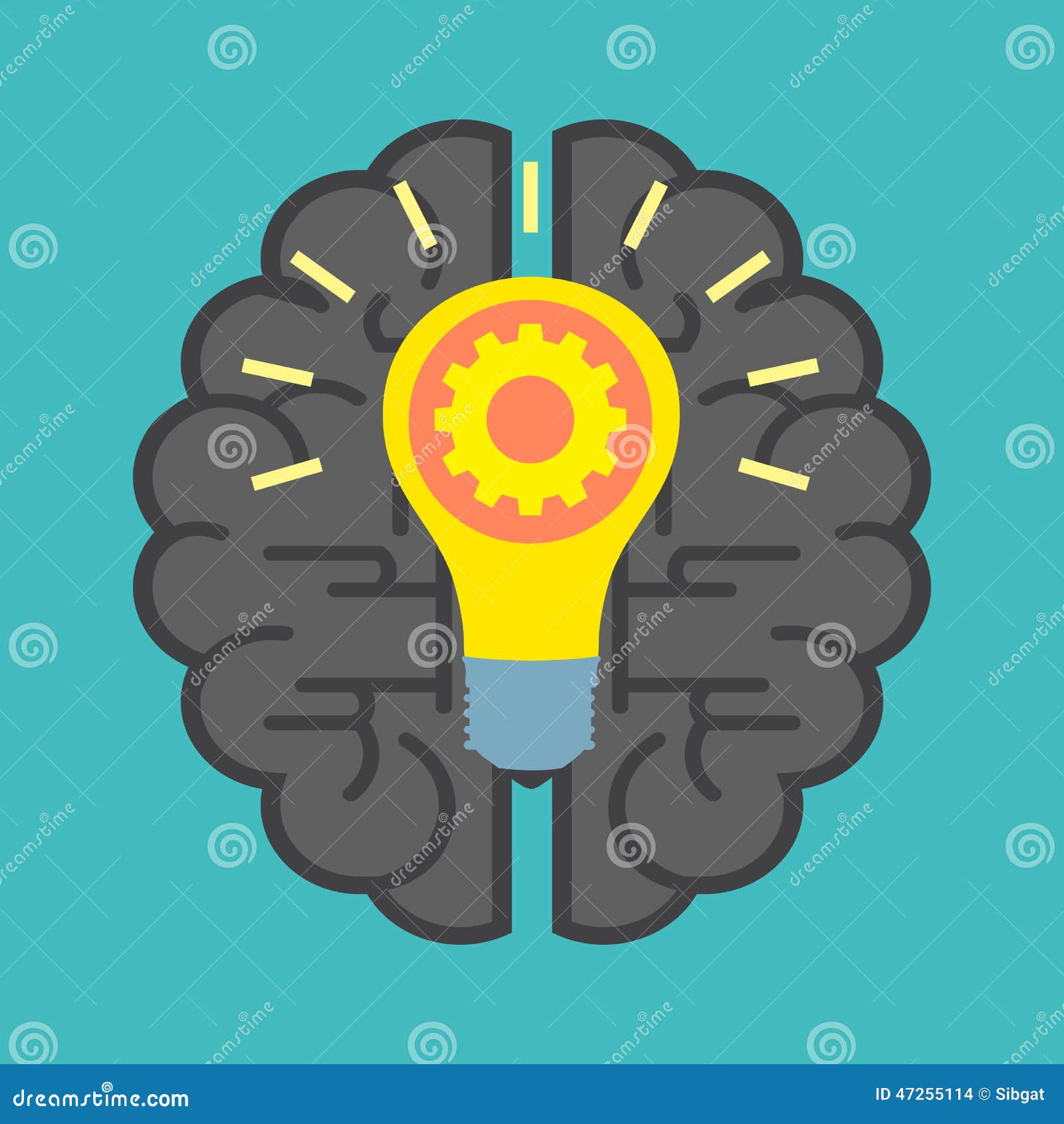 Creative Idea Concept. Flat Design Stylish Stock Vector Illustration