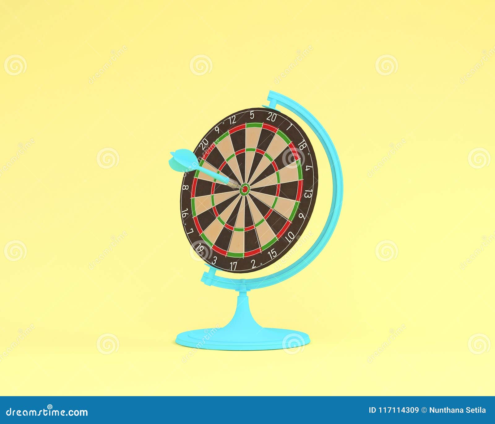 Creative Idea Layout Globe Sphere Orb Darts Board with Arrows on Stock
