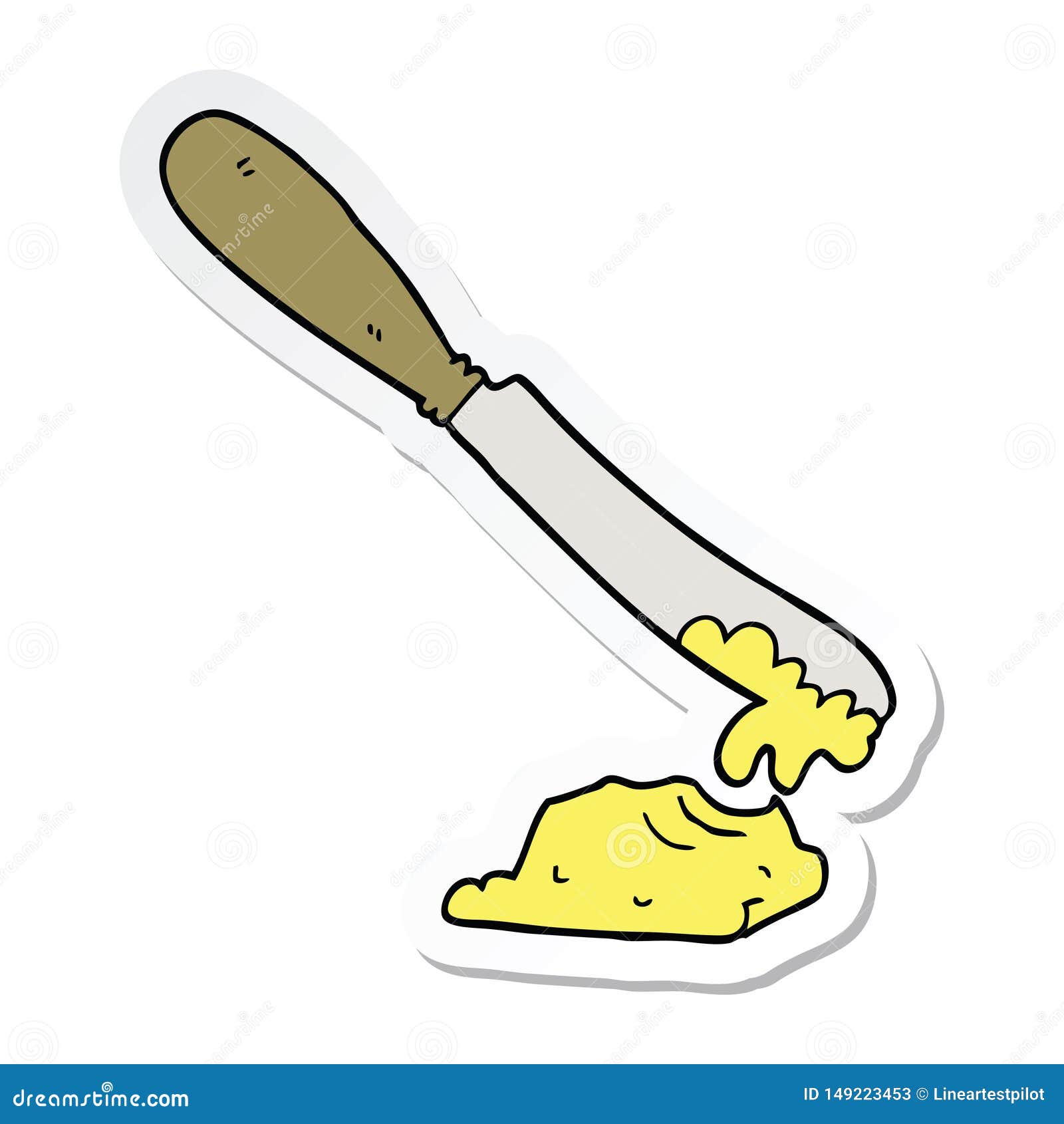 Sticker of a Cartoon Knife Spreading Butter Stock Vector - Illustration of food, quirky: 149223453 Sticker of a Cartoon Knife Spreading Butter Stock Vector - Illustration of food, quirky: 149223453