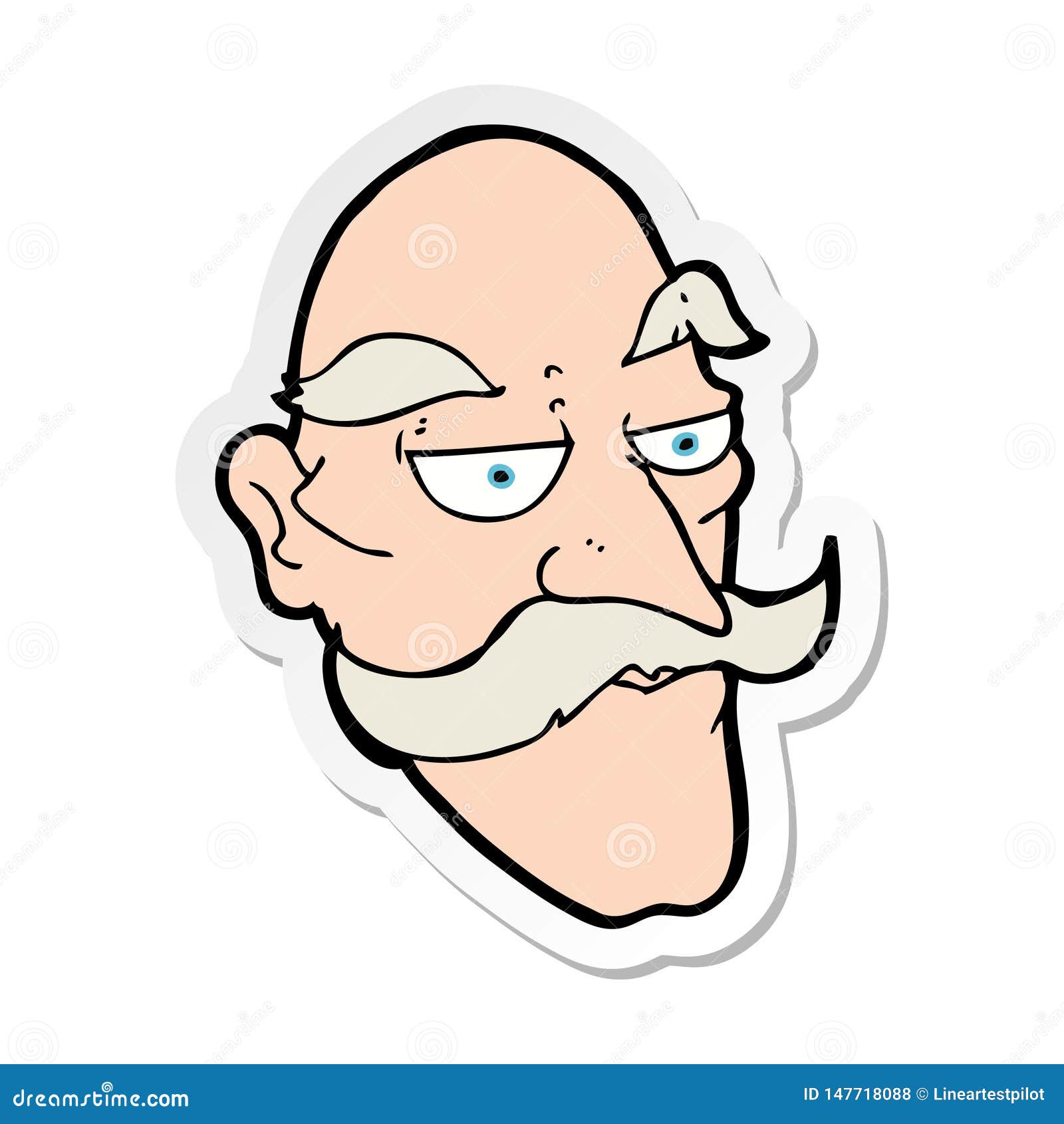 Man faced Pou | Sticker