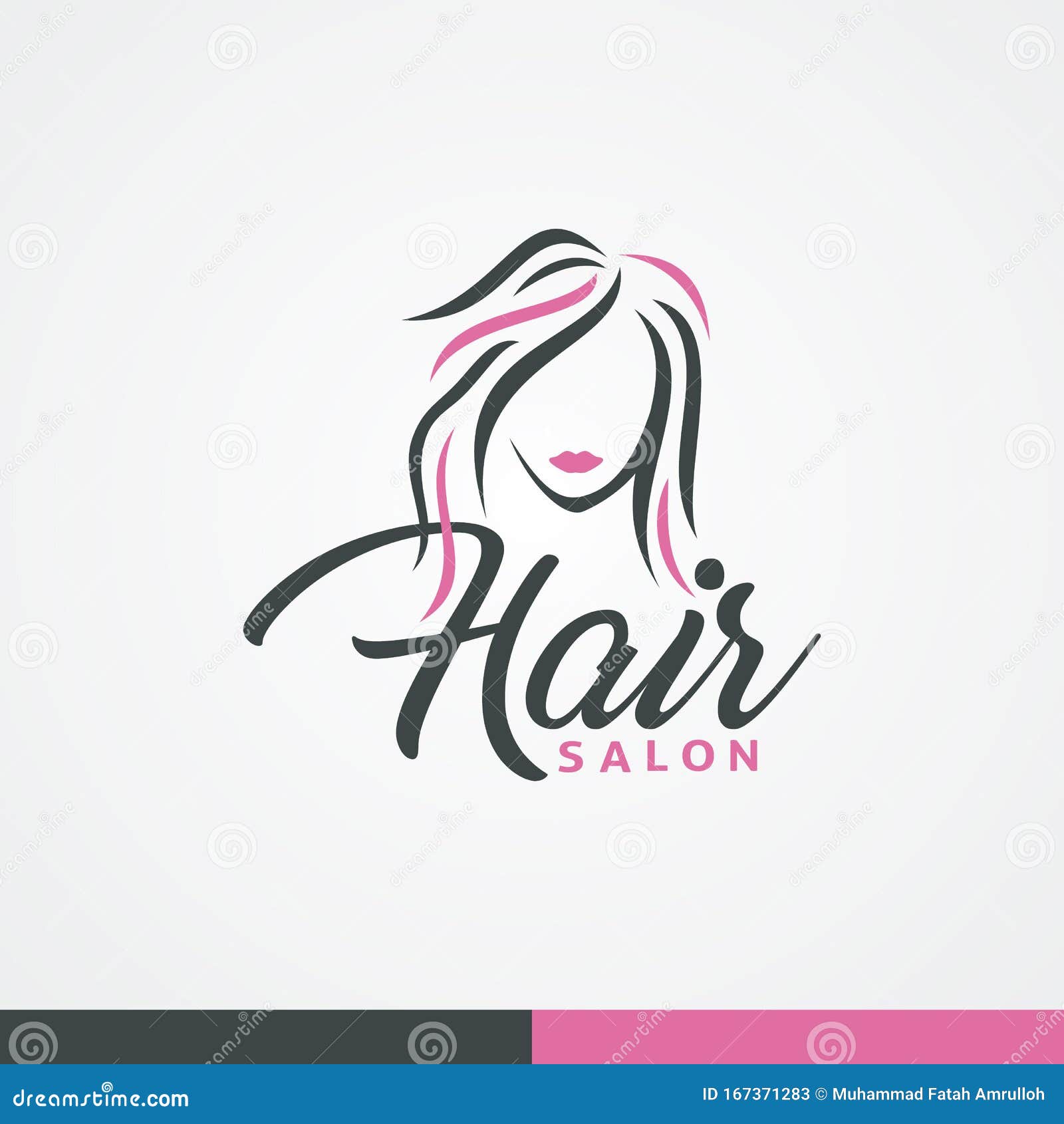 Creative Illustration Beauty Women and Hair for Hair Salon Logo Design ...