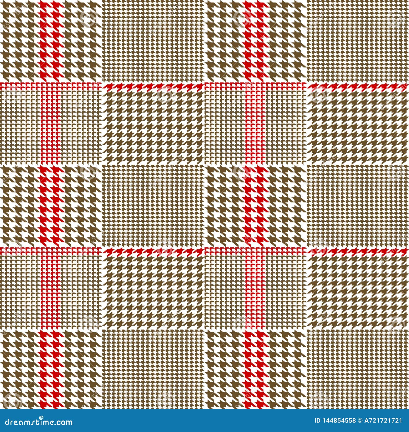 Creative Illustration of Fabric Houndstooth Seamless Pattern Background ...