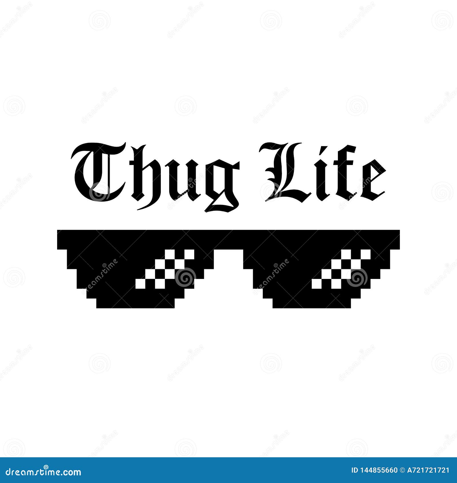 Creative Illustration of Pixel Glasses of Thug Life Meme Isolated on  Background. Ghetto Lifestyle Culture Art Design Stock Illustration -  Illustration of sign, eyeglasses: 144855660