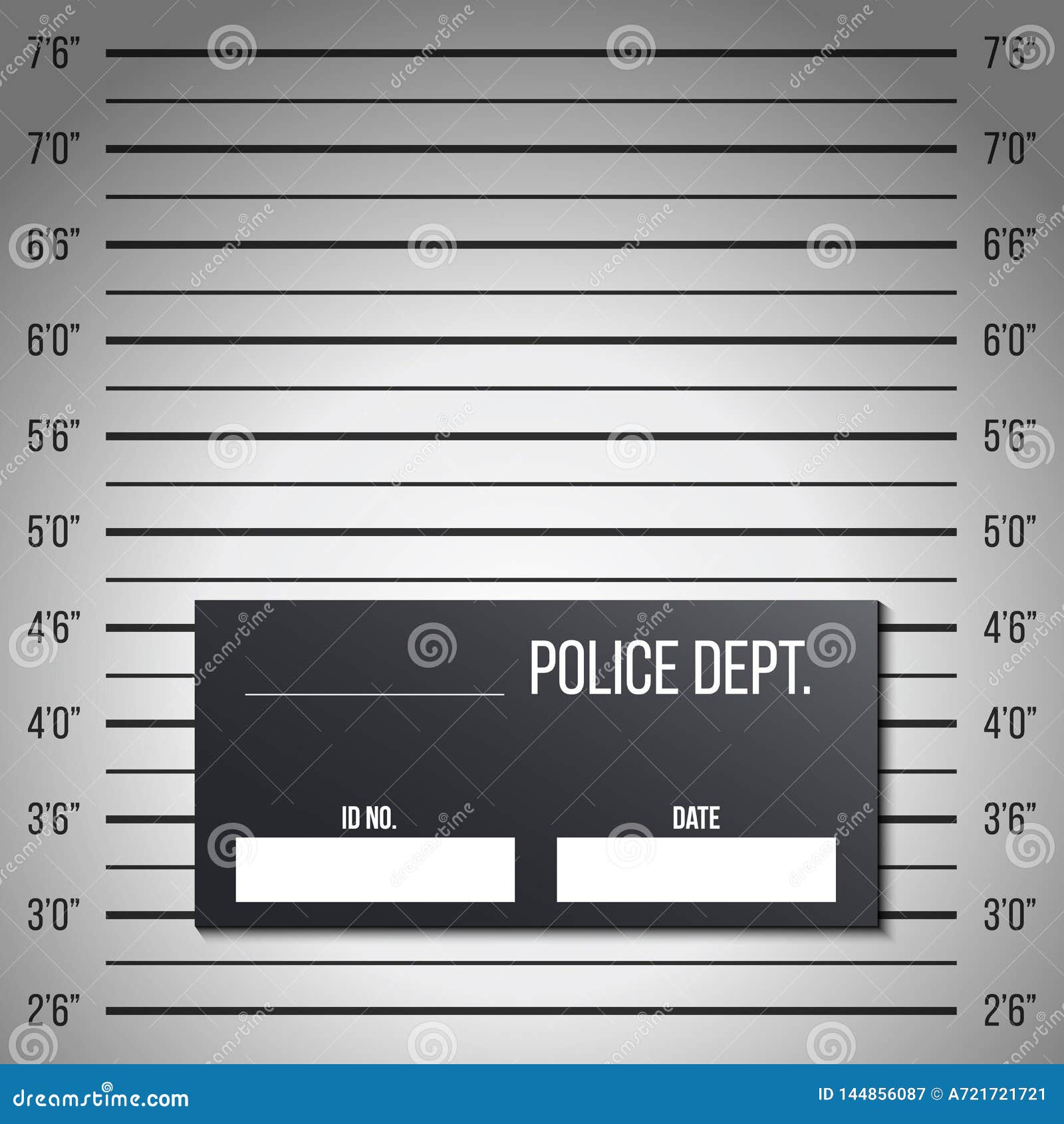 Creative Illustration of Police Lineup, Mugshot Template with a Table Creative Illustration of Police Lineup, Mugshot Template with a Table