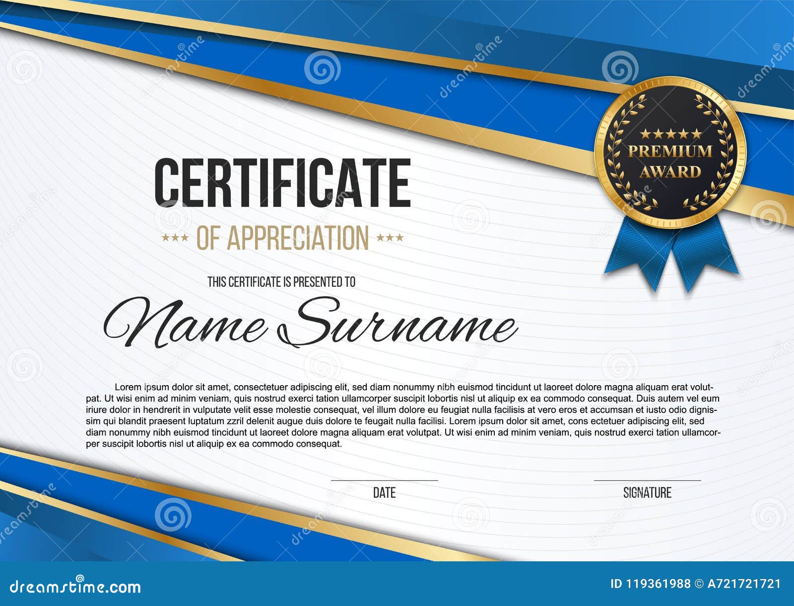 Creative Illustration of Stylish Certificate Template of Throughout Mock Certificate Template