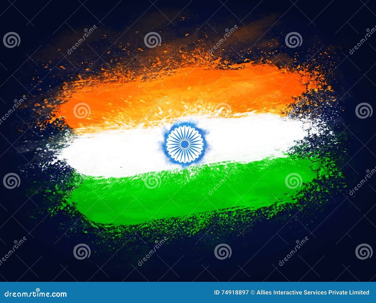 Creative Indian Flag Design for Independence Day. Stock Illustration -  Illustration of banner, creative: 74918897