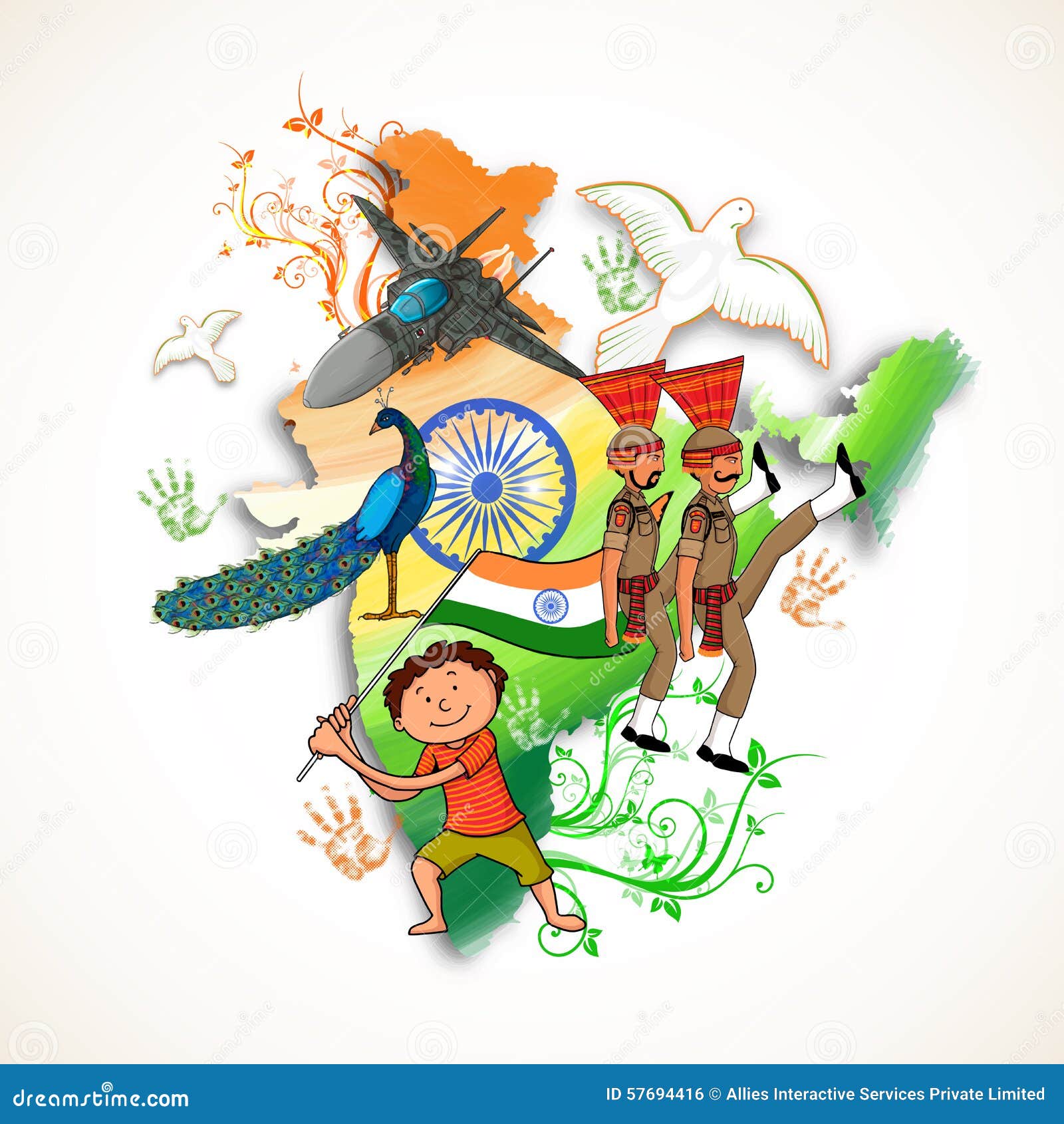 Free Vector | Indian republic day drawing concept-saigonsouth.com.vn