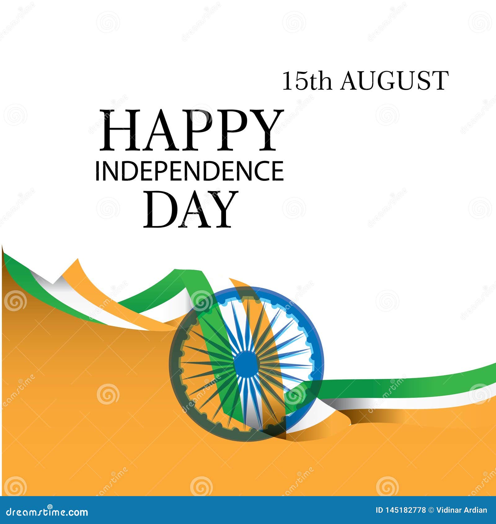 Creative Indian National Flag Background , Elegant Poster, Banner or Design  for 15th August, Happy Independence Day Celebration Stock Vector -  Illustration of creative, national: 145182778